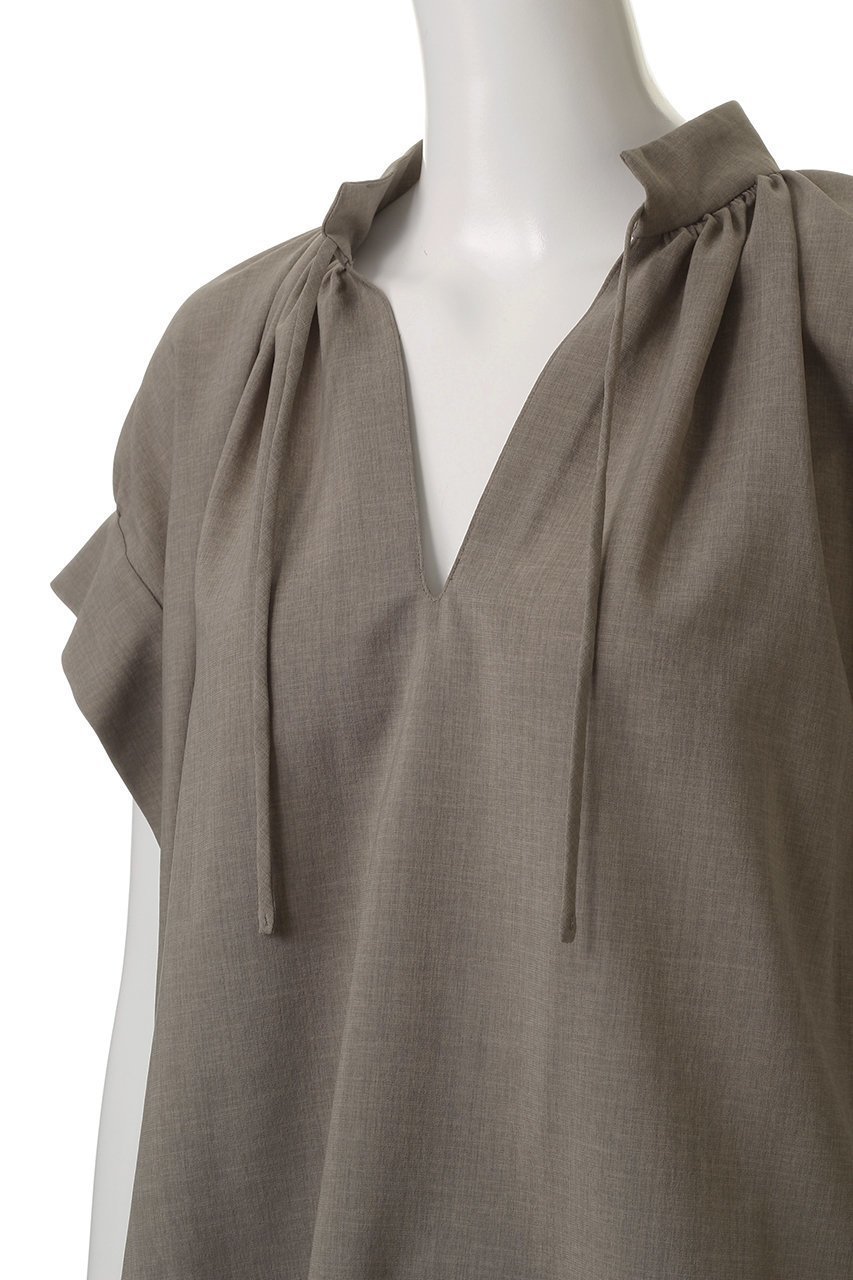 【ベイジ,/BEIGE,】のBATEAU(バトー)/Vネックバックギャザーハーフスリーブブラウス 人気、トレンドファッション・服の通販 founy(ファニー) 　ファッション　Fashion　レディースファッション　WOMEN　トップス・カットソー　Tops/Tshirt　シャツ/ブラウス　Shirts/Blouses　Vネック　V-Neck　バッグ　Bag　2025年　2025　ギャザー　Gather　ショート　Short　シンプル　Simple　スリーブ　Sleeve　A/W・秋冬　Aw・Autumn/Winter・Fw・Fall-Winter　ビジネス 仕事 通勤　Business　other-5|ID: prp329100004577787 ipo3291000000032424947