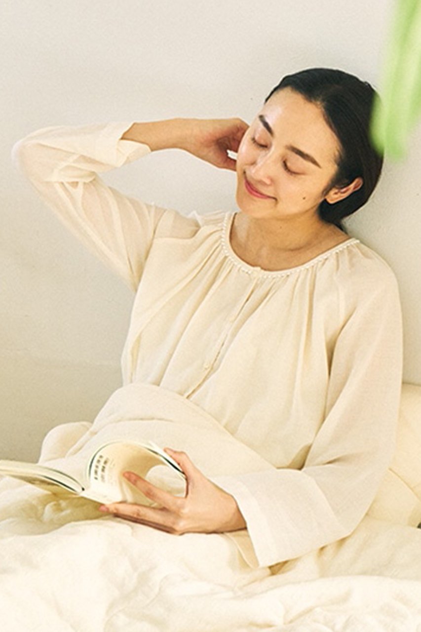【プリスティン/PRISTINE】のギャザー長袖パジャマ 人気、トレンドファッション・服の通販 founy(ファニー) 　ファッション　Fashion　レディースファッション　Ladies' Fashion Online　トップス・カットソー　Tops/Tshirt　おすすめ　Recommend　ギャザー　Gather　パイピング　Piping　パジャマ　Pajamas　夏　Summer　春　Spring　S/S・春夏　Ss・Spring/Summer　長袖　Long Sleeve　other-8|ID: prp329100004577796 ipo3291000000032425142