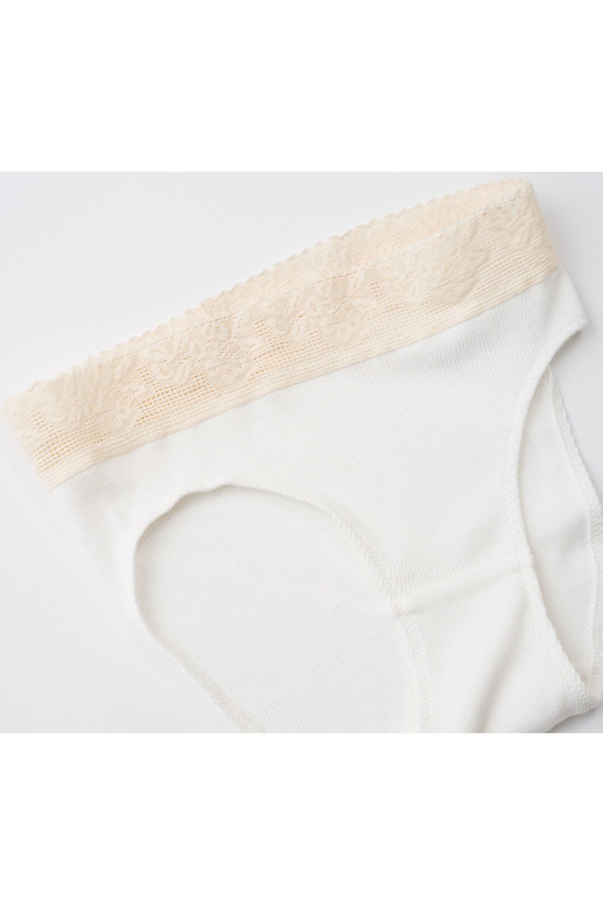 【プリスティン/PRISTINE】のレース付きテレコショーツ 人気、トレンドファッション・服の通販 founy(ファニー) 　ファッション　Fashion　レディースファッション　Fashion for Women　下着・ランジェリー　Lingerie & Intimates　ショーツ・ランジェリー用ボトムス　Panties / Briefs / Lingerie Bottoms　ショーツ　Shorts, Short Pants　チューブ　Tube, Tube Top　テレコ　Ribbed, Rib Stitch　フィット　Fit, Slim Fit　ランジェリー　Lingerie, Intimate Wear　レース　Lace, Lace Fabric　other-2|ID: prp329100004577798 ipo3291000000036097495