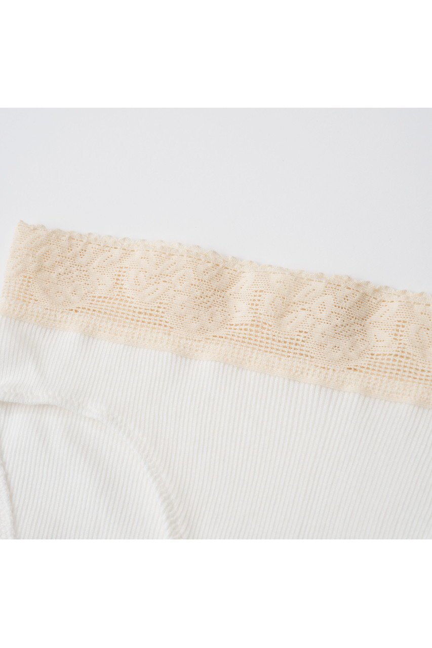 【プリスティン/PRISTINE】のレース付きテレコショーツ 人気、トレンドファッション・服の通販 founy(ファニー) 　ファッション　Fashion　レディースファッション　Fashion for Women　下着・ランジェリー　Lingerie & Intimates　ショーツ・ランジェリー用ボトムス　Panties / Briefs / Lingerie Bottoms　ショーツ　Shorts, Short Pants　チューブ　Tube, Tube Top　テレコ　Ribbed, Rib Stitch　フィット　Fit, Slim Fit　ランジェリー　Lingerie, Intimate Wear　レース　Lace, Lace Fabric　other-3|ID: prp329100004577798 ipo3291000000036097496