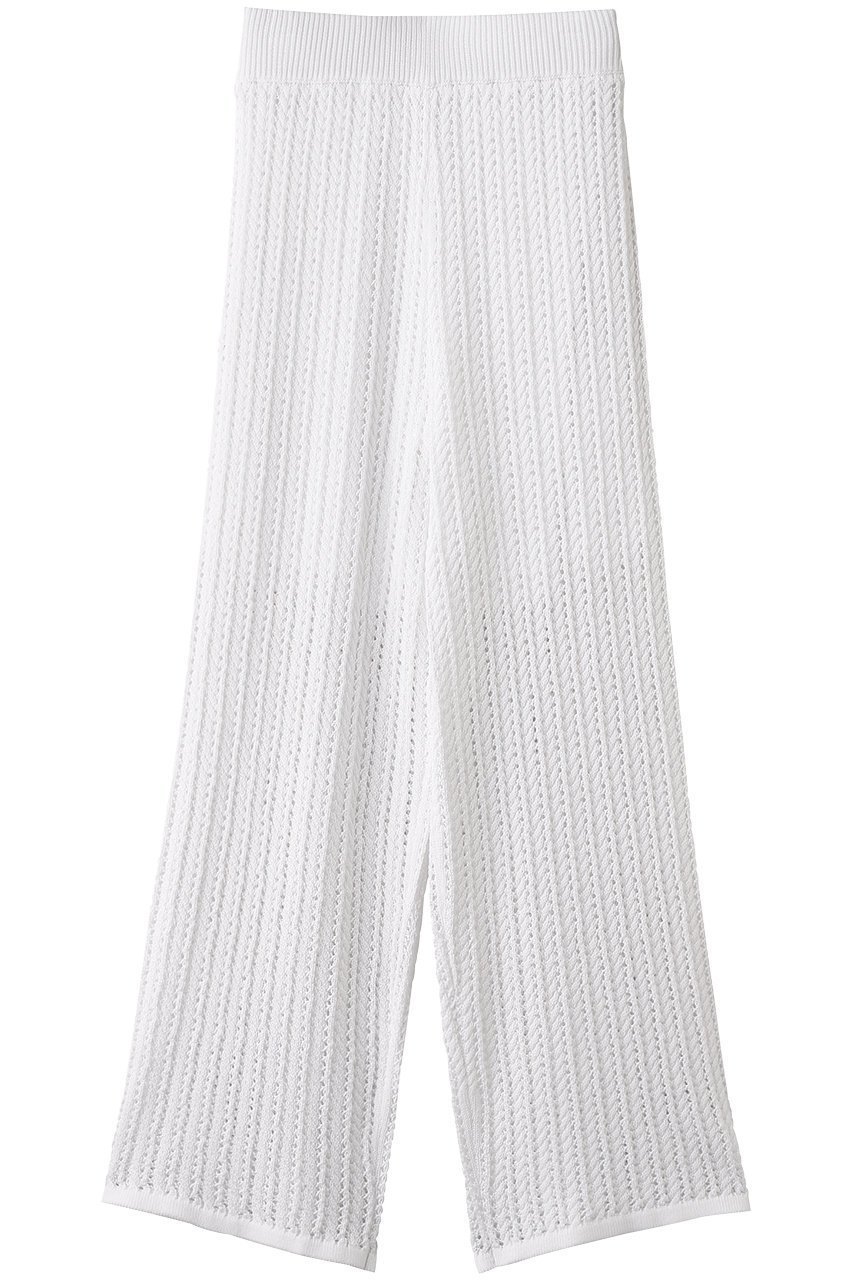【アンクレイヴ/uncrave】のシースルーケーブルニットパンツ インテリア・キッズ・メンズ・レディースファッション・服の通販 founy(ファニー) 　ファッション　Fashion　レディースファッション　Ladies' Fashion Online　パンツ　Pants　サマー　Summer　ストレート　Straight　トレンド　Trend　エレガント 上品　Elegant　夏　Summer　オフ|ID: prp329100004577801 ipo3291000000032425172