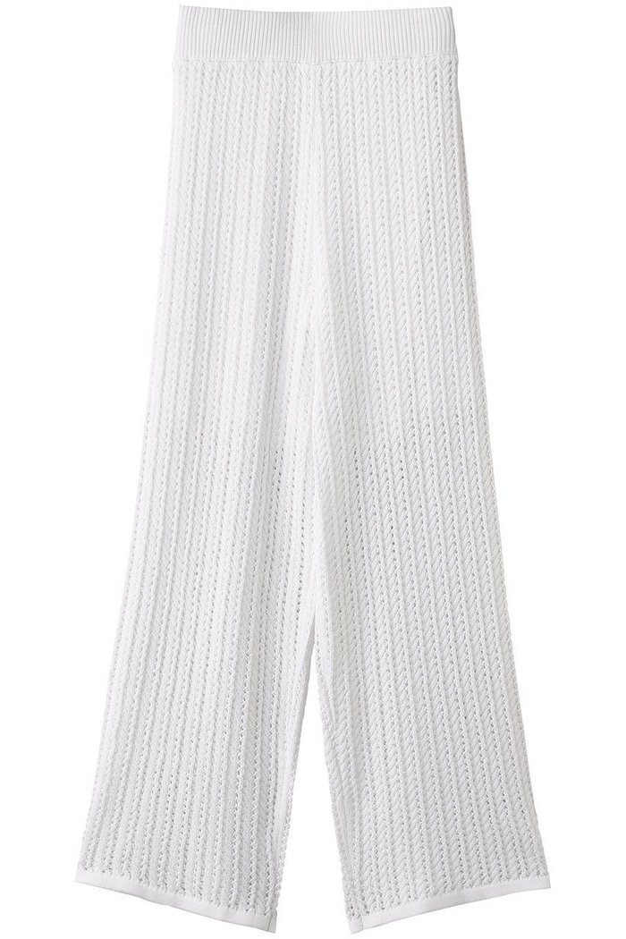【アンクレイヴ/uncrave】のシースルーケーブルニットパンツ インテリア・キッズ・メンズ・レディースファッション・服の通販 founy(ファウニー) https://founy.com/ ファッション Fashion レディースファッション Fashion for Women パンツ Pants & Trousers サマー Summer, Summer Style ストレート Straight, Straight Cut トレンド Trend, Trending Now エレガント 上品 Elegant 夏 Summer |ID: prp329100004577801 ipo3291000000036756587