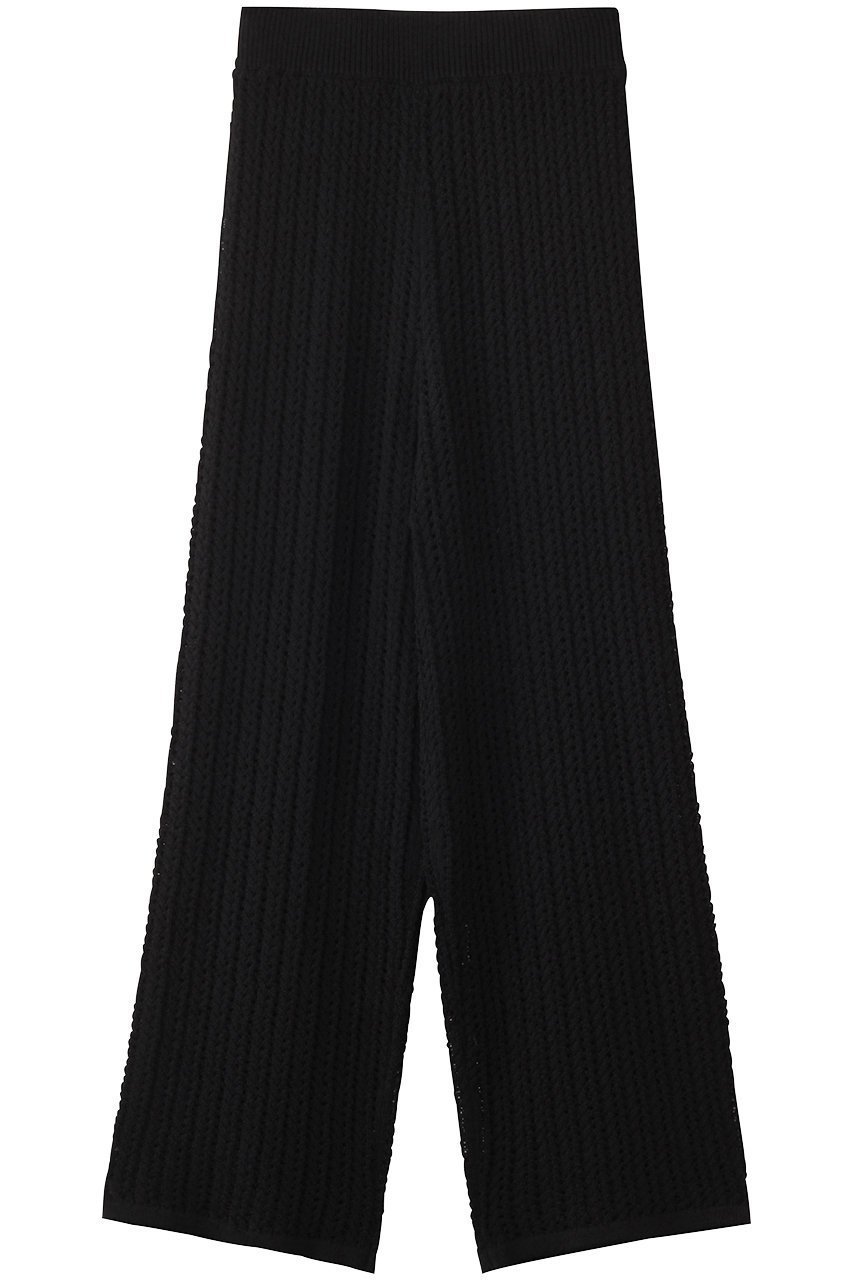 【アンクレイヴ/uncrave】のシースルーケーブルニットパンツ インテリア・キッズ・メンズ・レディースファッション・服の通販 founy(ファニー) 　ファッション　Fashion　レディースファッション　Fashion for Women　パンツ　Pants & Trousers　サマー　Summer, Summer Style　ストレート　Straight, Straight Cut　トレンド　Trend, Trending Now　エレガント 上品　Elegant　夏　Summer　ブラック|ID: prp329100004577801 ipo3291000000036756591