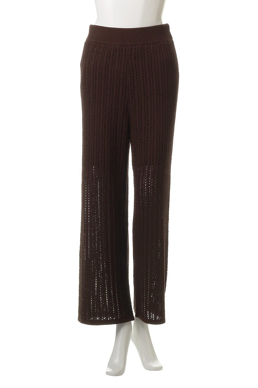 【アンクレイヴ/uncrave】のシースルーケーブルニットパンツ 人気、トレンドファッション・服の通販 founy(ファニー) 　ファッション　Fashion　レディースファッション　Fashion for Women　パンツ　Pants & Trousers　サマー　Summer, Summer Style　ストレート　Straight, Straight Cut　トレンド　Trend, Trending Now　エレガント 上品　Elegant　夏　Summer　other-2|ID: prp329100004577801 ipo3291000000036756592