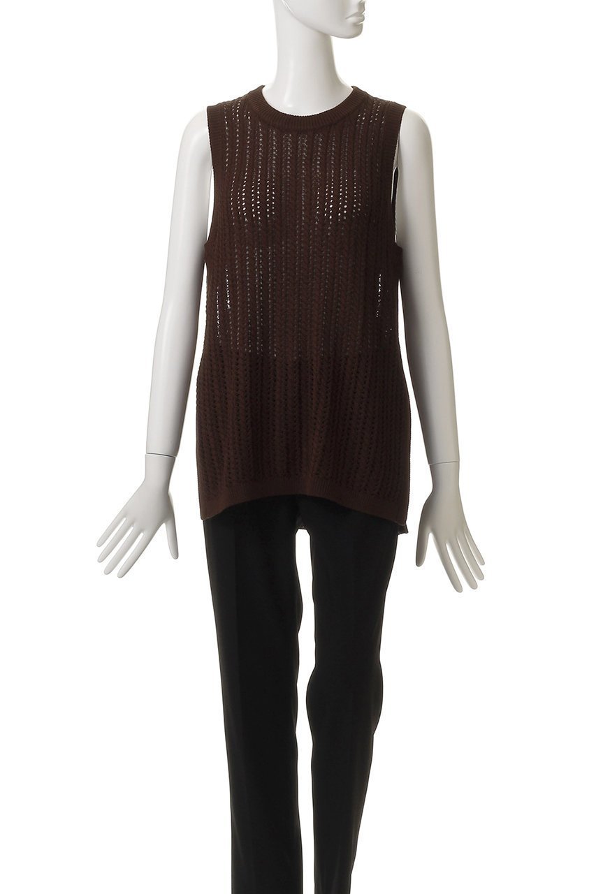 【アンクレイヴ/uncrave】のシースルーケーブルニット ノースリーブトップス 人気、トレンドファッション・服の通販 founy(ファニー) 　ファッション　Fashion　レディースファッション　Fashion for Women　トップス・カットソー　Cut & Sew Tops　ニット　Knit Tops & Sweaters　キャミソール&ノースリーブ　Camisoles & Sleeveless Tops　カジュアルプルオーバー・ニットトップス　Pullovers & Knit Tops / Casual Pullovers　なめらか　Smooth, Silky Texture　サマー　Summer, Summer Style　フェミニン　Feminine, Girly　other-2|ID: prp329100004577802 ipo3291000000035777560