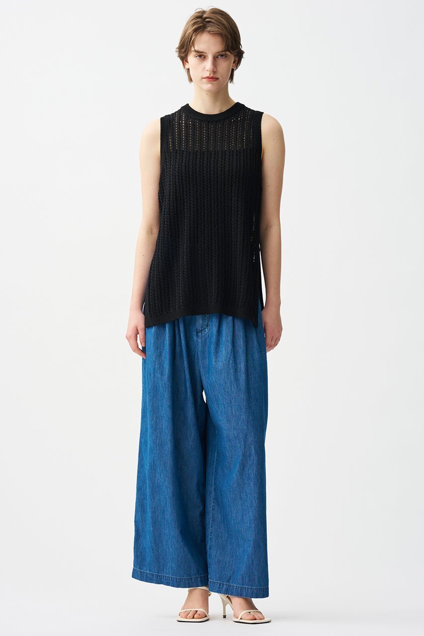 【アンクレイヴ/uncrave】のシースルーケーブルニット ノースリーブトップス 人気、トレンドファッション・服の通販 founy(ファニー) 　ファッション　Fashion　レディースファッション　Fashion for Women　トップス・カットソー　Cut & Sew Tops　ニット　Knit Tops & Sweaters　キャミソール&ノースリーブ　Camisoles & Sleeveless Tops　カジュアルプルオーバー・ニットトップス　Pullovers & Knit Tops / Casual Pullovers　なめらか　Smooth, Silky Texture　サマー　Summer, Summer Style　フェミニン　Feminine, Girly　other-6|ID: prp329100004577802 ipo3291000000035777564