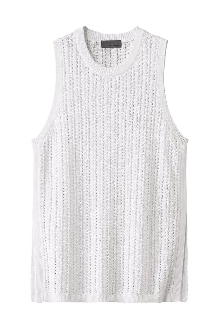 【アンクレイヴ/uncrave】のシースルーケーブルニット ノースリーブトップス インテリア・キッズ・メンズ・レディースファッション・服の通販 founy(ファニー) https://founy.com/ ファッション Fashion レディースファッション Fashion for Women トップス・カットソー Cut & Sew Tops ニット Knit Tops & Sweaters キャミソール&ノースリーブ Camisoles & Sleeveless Tops カジュアルプルオーバー・ニットトップス Pullovers & Knit Tops / Casual Pullovers なめらか Smooth, Silky Texture サマー Summer, Summer Style フェミニン Feminine, Girly |ID: prp329100004577802 ipo3291000000036906226