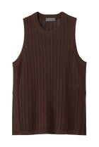 【アンクレイヴ/uncrave】のシースルーケーブルニット ノースリーブトップス ブラウン|ID: prp329100004577802 ipo3291000000036906228