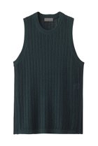 【アンクレイヴ/uncrave】のシースルーケーブルニット ノースリーブトップス ビリジアングリーン|ID: prp329100004577802 ipo3291000000036906229