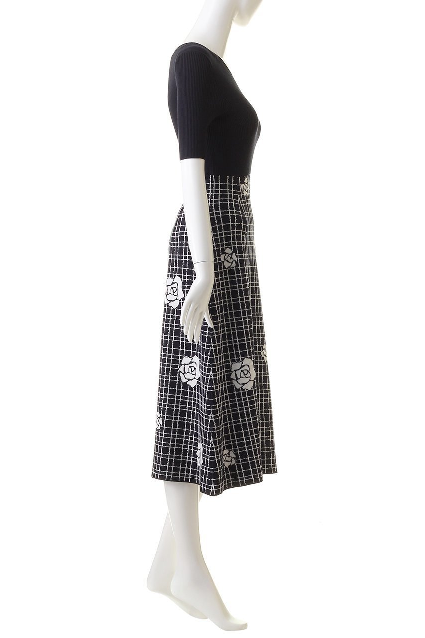 【コルコバード/CORCOVADO】のカメリアジャガードドレス 人気、トレンドファッション・服の通販 founy(ファニー) 　ファッション　Fashion　レディースファッション　Fashion for Women　ワンピース　Dresses　フォーマル・パーティードレス・結婚式用ドレス　Elegant & Casual Dresses　チュニック　Tunic Tops & Dresses　ジャカード／ジャガード　Jacquard, Woven Pattern　チェック　Check, Plaid, Tartan　チュニック　Tunic, Long Top　ドレス　Dress, One-Piece　パーティ　Party, Party Style　フィット　Fit, Slim Fit　再入荷　Restock / Back in Stock　other-3|ID: prp329100004578730 ipo3291000000032435044