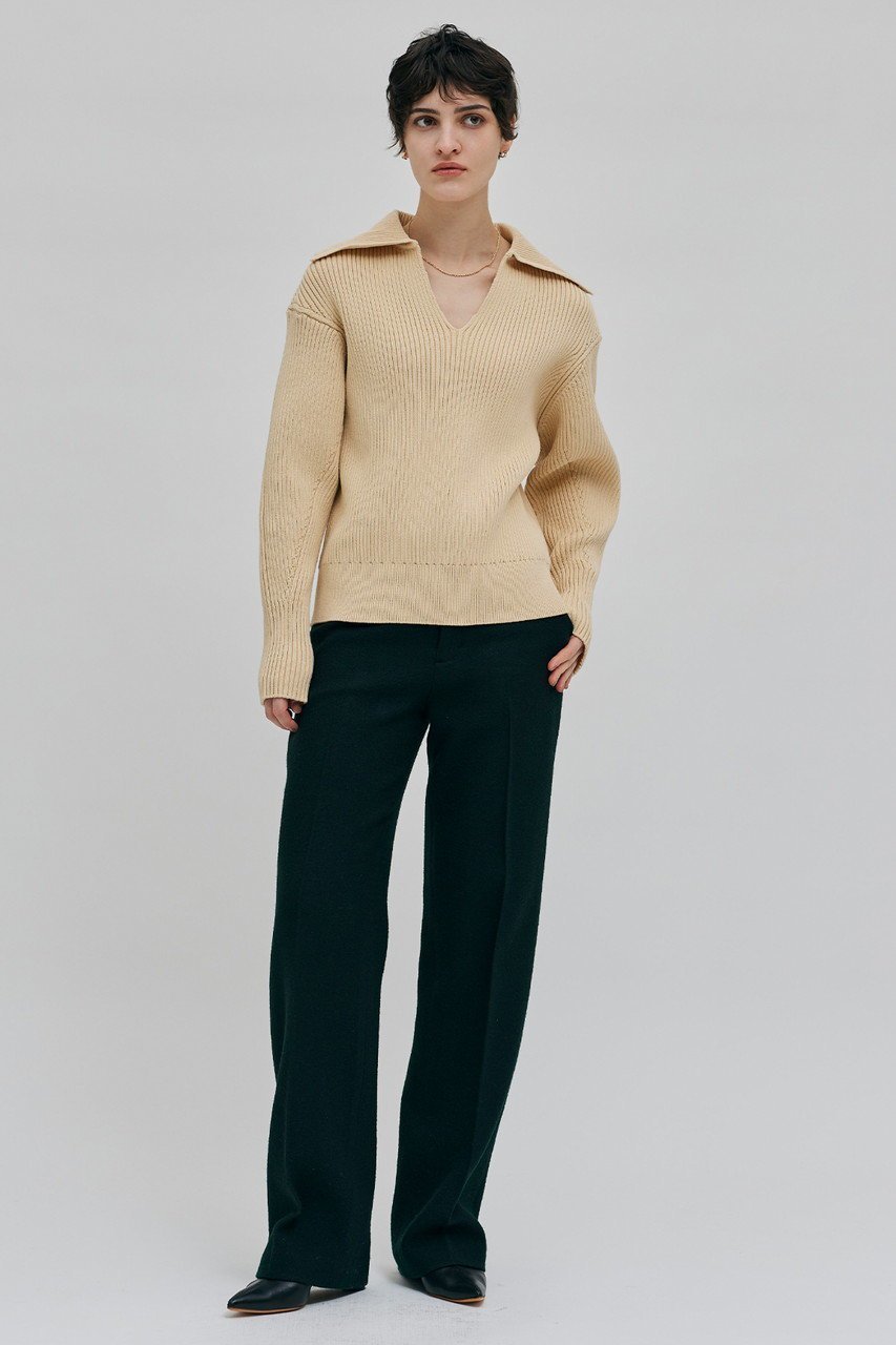 【ベイジ,/BEIGE,】のTHURET(チュレ)/リブニットトップス 人気、トレンドファッション・服の通販 founy(ファニー) 　ファッション　Fashion　レディースファッション　Fashion for Women　トップス・カットソー　Cut & Sew Tops　ニット　Knit Tops & Sweaters　カジュアルプルオーバー・ニットトップス　Pullovers & Knit Tops / Casual Pullovers　シンプル　Simple, Minimal　スリット　Slit, Slit Detail　デニム　Denim, Jeans Material　リブニット　Rib Knit, Ribbed Knit　ワイド　Wide, Wide Fit　other-6|ID: prp329100004578737 ipo3291000000032959217