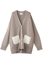 【ベイジ,/BEIGE,】のLEADER(ルアデ)/フェイクレザーポケットオーバーサイズカーディガン Taupe|ID: prp329100004578742 ipo3291000000032964974
