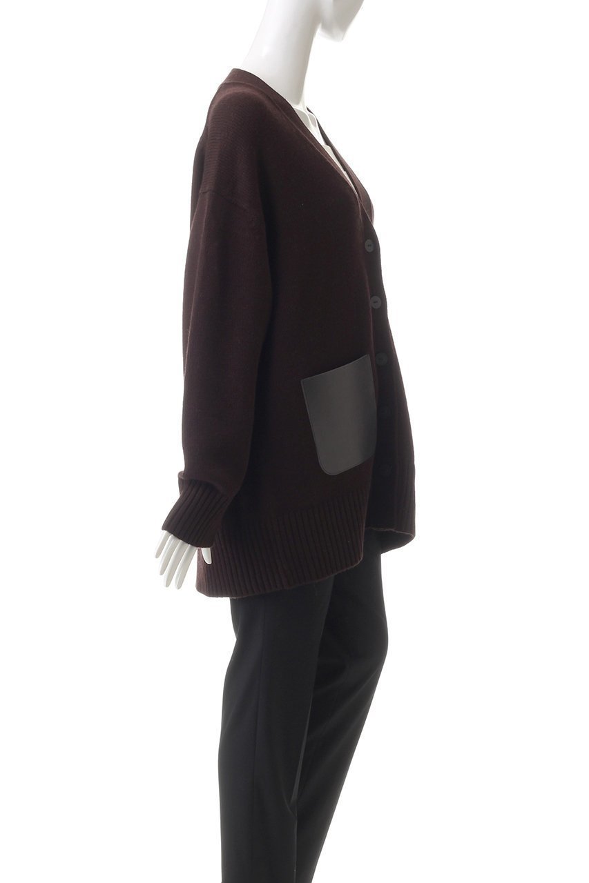 【ベイジ,/BEIGE,】のLEADER(ルアデ)/フェイクレザーポケットオーバーサイズカーディガン 人気、トレンドファッション・服の通販 founy(ファニー) 　ファッション　Fashion　レディースファッション　Fashion for Women　トップス・カットソー　Cut & Sew Tops　ニット　Knit Tops & Sweaters　カーディガン・羽織り　Layered Style Cardigans　ウォッシャブル　Machine Washable　カーディガン　Cardigan, Knitwear　ポケット　Pocket, Pocket Detail　洗える　Machine Washable　秋　Autumn　other-3|ID: prp329100004578742 ipo3291000000032964986