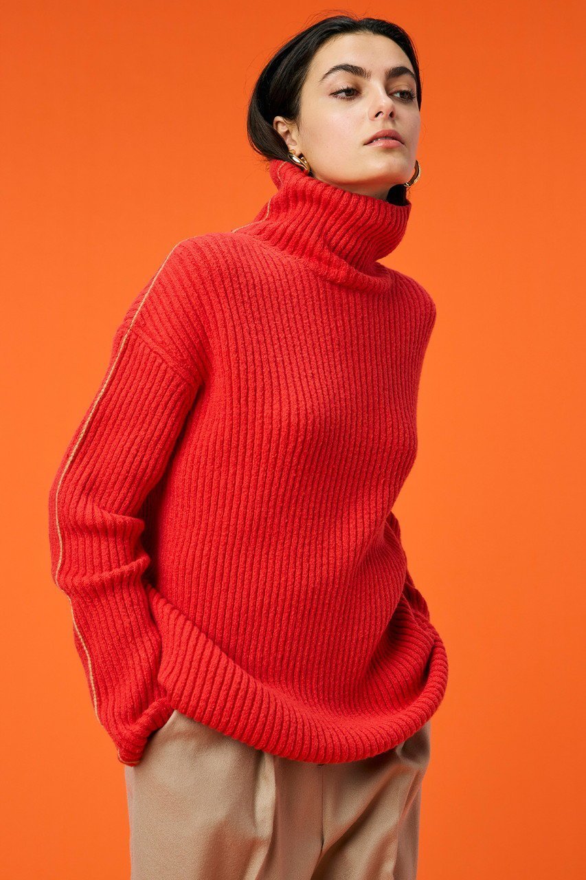 【ベイジ,/BEIGE,】のBERTAINA(ベルテナ)/配色リンキングタートルネックニット 人気、トレンドファッション・服の通販 founy(ファニー) 　ファッション　Fashion　レディースファッション　Fashion for Women　トップス・カットソー　Cut & Sew Tops　ニット　Knit Tops & Sweaters　カジュアルプルオーバー・ニットトップス　Pullovers & Knit Tops / Casual Pullovers　タートルネック・ハイネックトップス　Turtlenecks & High-Neck Tops　ショルダー　Shoulder, Shoulder Strap　スリーブ　Sleeve, Long Sleeve / Short Sleeve　other-7|ID: prp329100004578746 ipo3291000000032965339