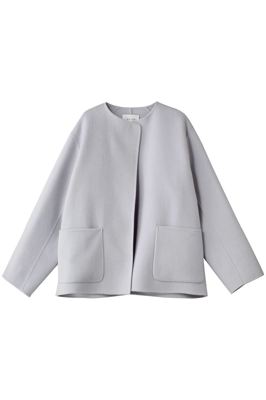 【ベイジ,/BEIGE,】のVERDUN(ヴェルダン)/コート インテリア・キッズ・メンズ・レディースファッション・服の通販 founy(ファニー) 　ファッション　Fashion　レディースファッション　Fashion for Women　アウター　Coat / Outerwear Collection　コート・ロングコート・ピーコート　Long Coats, Peacoats & More　ショート　Short, Short Length　シンプル　Simple, Minimal　フォルム　Silhouette, Form　ポケット　Pocket, Pocket Detail　Sax|ID: prp329100004578747 ipo3291000000032939480