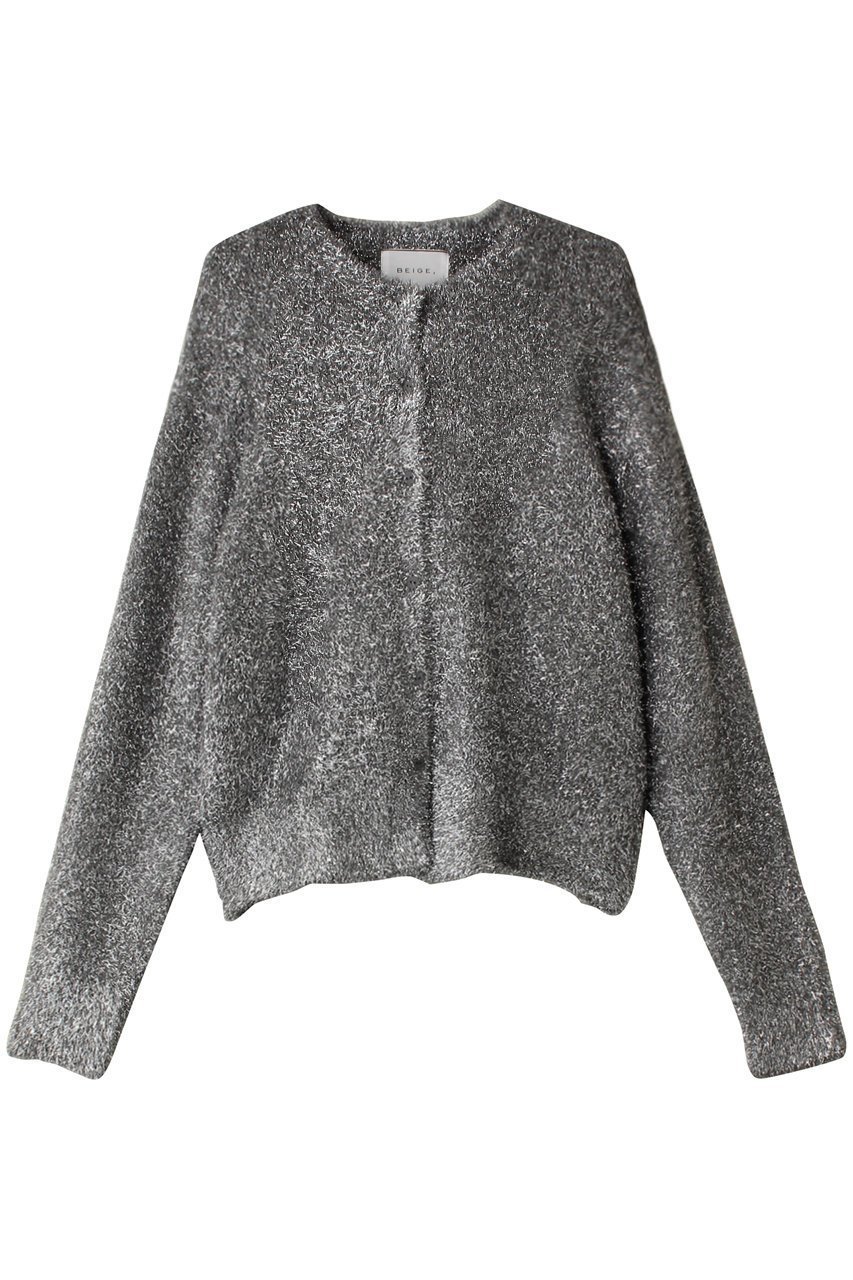 【ベイジ,/BEIGE,】のMARRONNIERS(マロニエ)/ラメテープヤーンカーディガン インテリア・キッズ・メンズ・レディースファッション・服の通販 founy(ファニー) 　ファッション　Fashion　レディースファッション　Fashion for Women　トップス・カットソー　Cut & Sew Tops　ニット　Knit Tops & Sweaters　カーディガン・羽織り　Layered Style Cardigans　おすすめ　Recommended / Our Picks　アンサンブル　Ensemble Set　ウォッシャブル　Machine Washable　カーディガン　Cardigan, Knitwear　洗える　Machine Washable　A/W・秋冬　Autumn/Winter　Silver|ID: prp329100004578754 ipo3291000000035066609