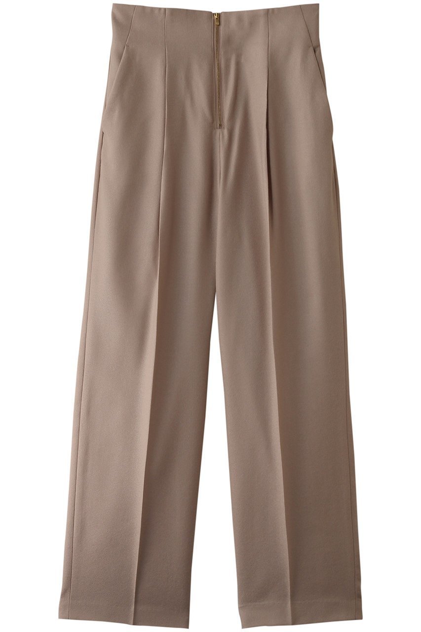 【ベイジ,/BEIGE,】のTERNES(テルヌ)/フロントジップワイドパンツ インテリア・キッズ・メンズ・レディースファッション・服の通販 founy(ファニー) 　ファッション　Fashion　レディースファッション　Fashion for Women　パンツ　Pants & Trousers　シンプル　Simple, Minimal　ジョーゼット　Georgette, Semi-Sheer Fabric　センター　Center, Center Line　ドレープ　Drape, Draping Fabric　ワイド　Wide, Wide Fit　エレガント 上品　Elegant　A/W・秋冬　Autumn/Winter　Milk tea|ID: prp329100004578766 ipo3291000000035055484