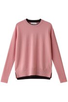 【ベイジ,/BEIGE,】のPOMPE(ポンプ)/ウールカシミヤクルーネックニット Pink×Bordeaux|ID: prp329100004578773 ipo3291000000032435486