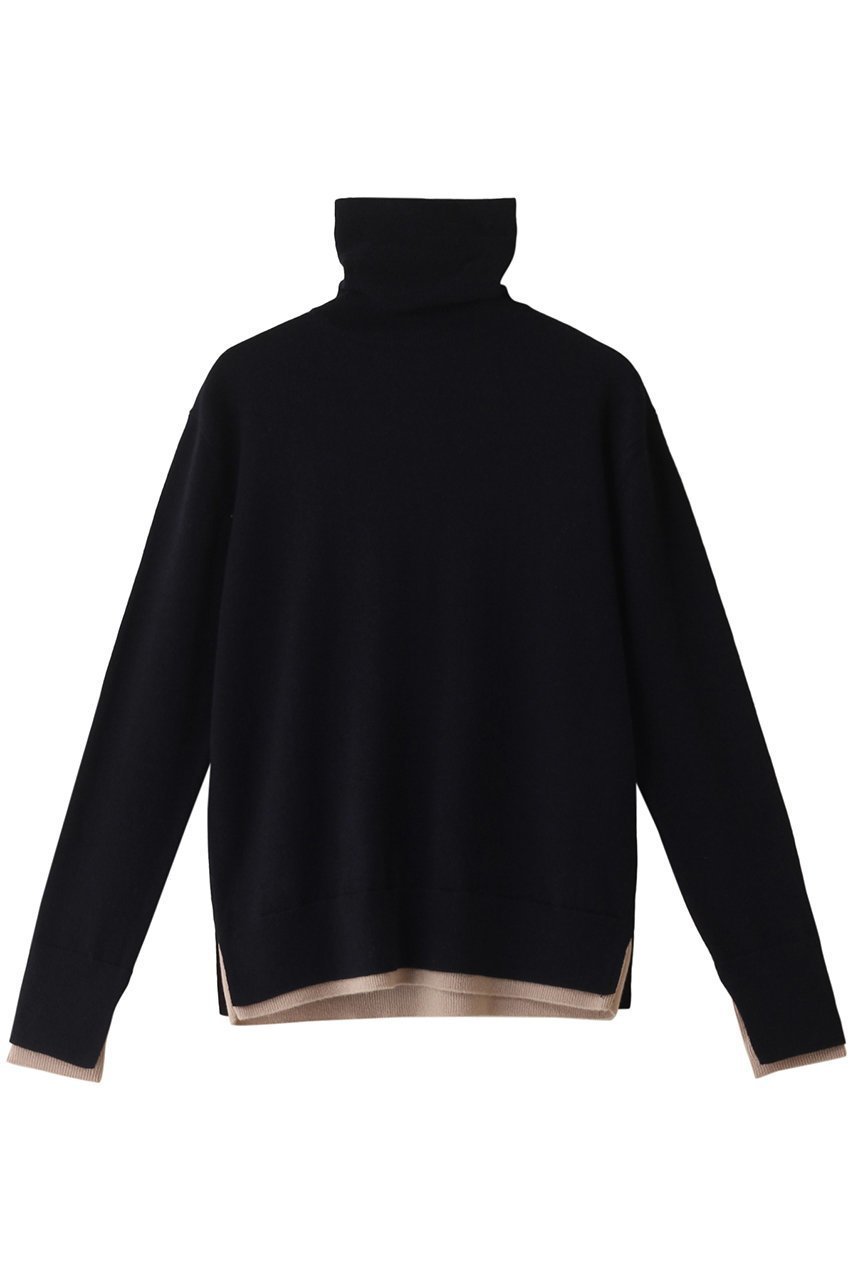 【ベイジ,/BEIGE,】のPOMPE(ポンプ)/ウールカシミヤタートルネックニット インテリア・キッズ・メンズ・レディースファッション・服の通販 founy(ファニー) 　ファッション　Fashion　レディースファッション　Ladies' Fashion Online　トップス・カットソー　Tops/Tshirt　ニット　Knit Tops　プルオーバー　Pullover　タートルネック　Turtleneck　インナー　Inner　カシミヤ　Cashmere　タートルネック　Turtleneck　定番　Standard　Navy×Taupe|ID: prp329100004578774 ipo3291000000032435499