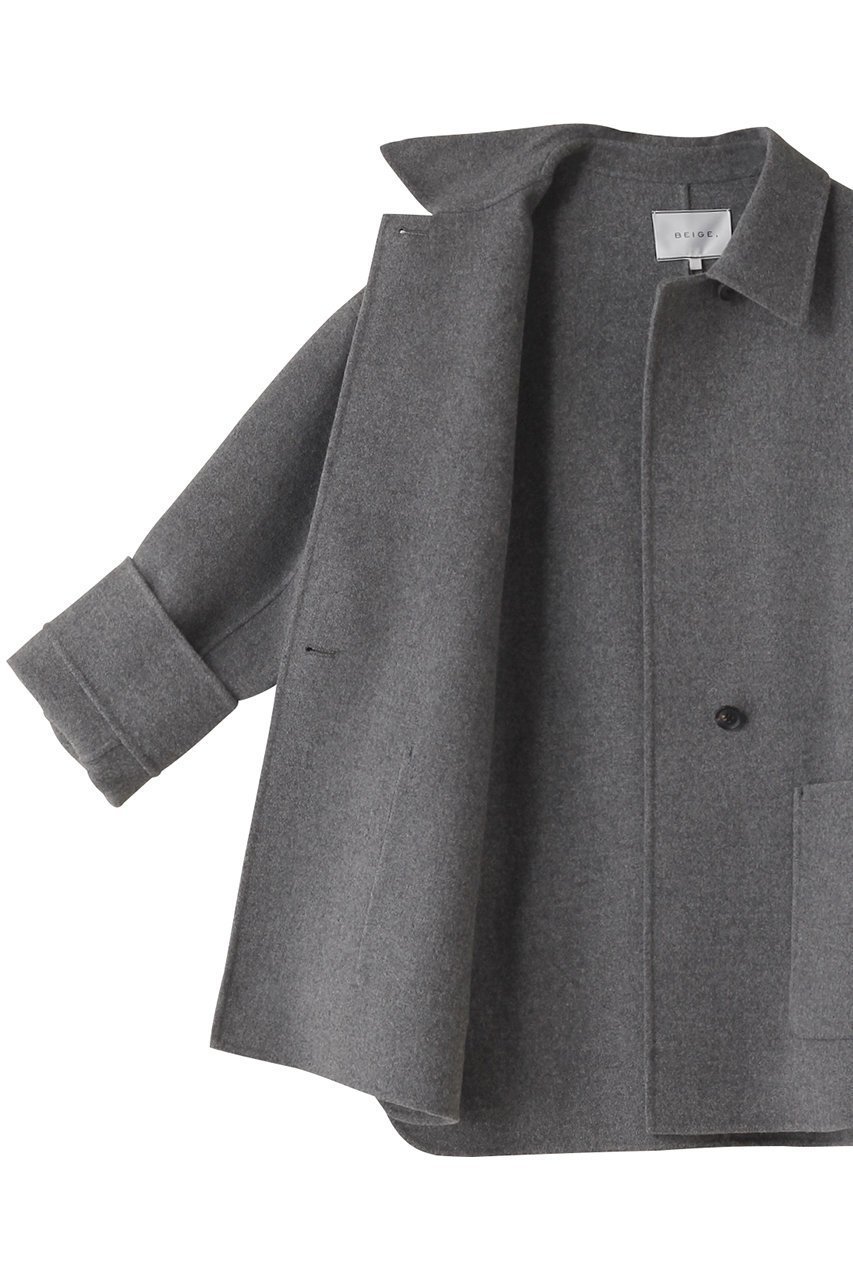 【ベイジ,/BEIGE,】のGRASSE(グラス)/ステンカラーリバーショートコート 人気、トレンドファッション・服の通販 founy(ファニー) 　ファッション　Fashion　レディースファッション　Fashion for Women　アウター　Coat / Outerwear Collection　コート・ロングコート・ピーコート　Long Coats, Peacoats & More　なめらか　Smooth, Silky Texture　クラシカル　Classical, Vintage-Inspired　グラス　Glass, Eyewear　ショルダー　Shoulder, Shoulder Strap　ショート　Short, Short Length　ドロップ　Drop Shoulder, Dropped Style　other-6|ID: prp329100004578779 ipo3291000000032949235