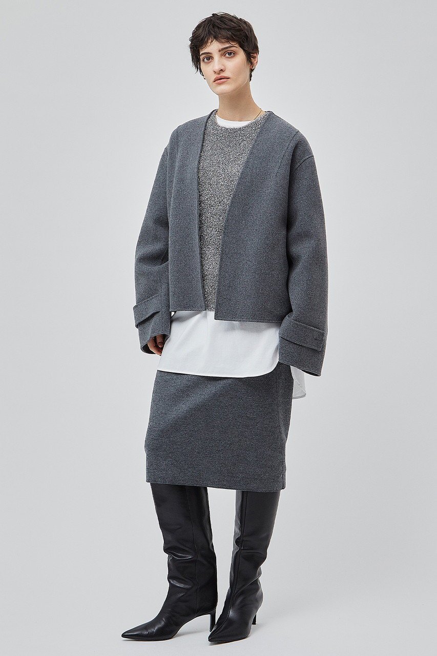 【ベイジ,/BEIGE,】のGRASSE(グラス)/リバーウールクロップドコート 人気、トレンドファッション・服の通販 founy(ファニー) 　ファッション　Fashion　レディースファッション　Fashion for Women　アウター　Coat / Outerwear Collection　コート・ロングコート・ピーコート　Long Coats, Peacoats & More　なめらか　Smooth, Silky Texture　クロップド　Cropped, Short Length　グラス　Glass, Eyewear　ショート　Short, Short Length　今季　This Season, Current Season　other-8|ID: prp329100004578780 ipo3291000000035468837