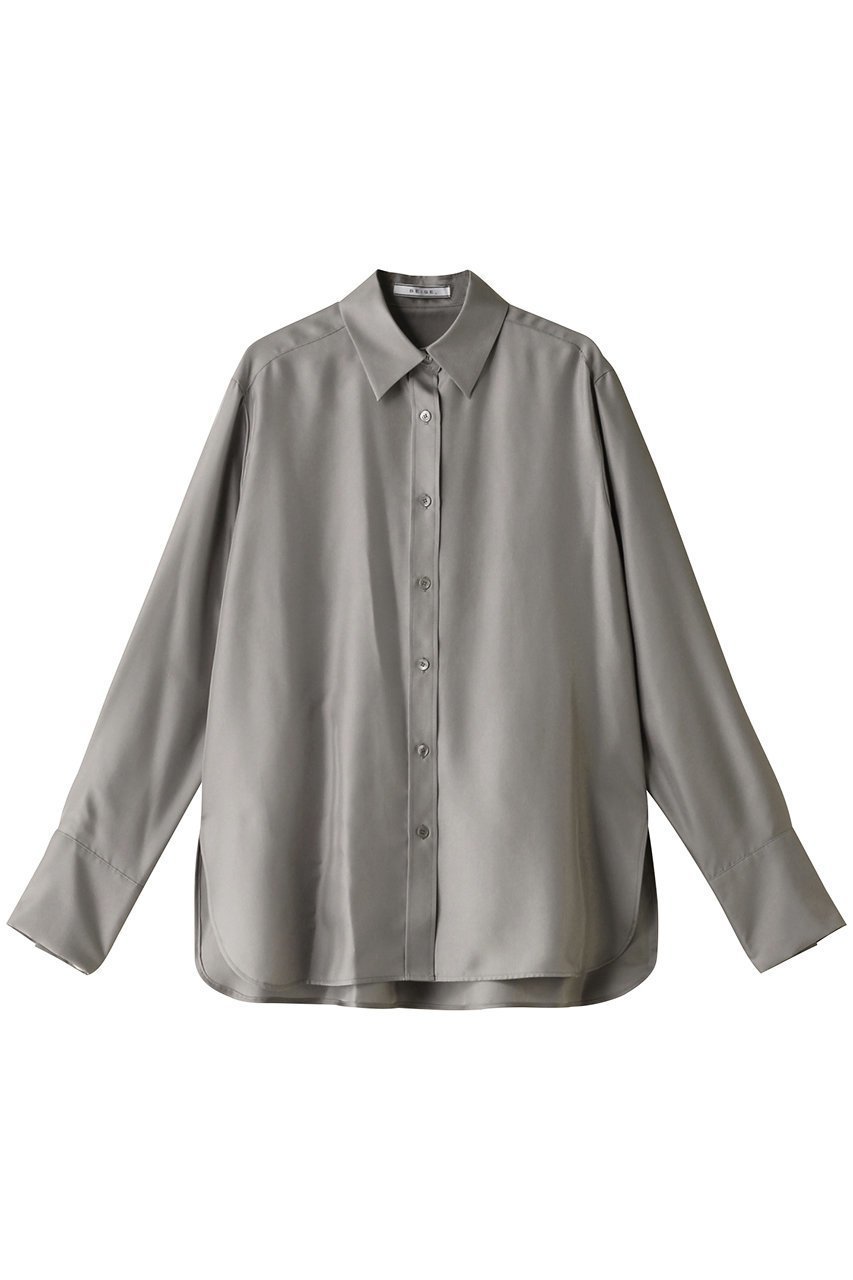 【ベイジ,/BEIGE,】のLISERONS(リズロン)/シルクシャツブラウス インテリア・キッズ・メンズ・レディースファッション・服の通販 founy(ファニー) 　ファッション　Fashion　レディースファッション　Ladies' Fashion Online　トップス・カットソー　Tops/Tshirt　シャツ/ブラウス　Shirts/Blouses　おすすめ　Recommend　カフス　Cuffs　シルク　Silk　シンプル　Simple　スリーブ　Sleeve　パール　Pearl　ラグジュアリー　Luxury　ロング　Long　羽織　Haori　L Gray|ID: prp329100004578782 ipo3291000000032435578