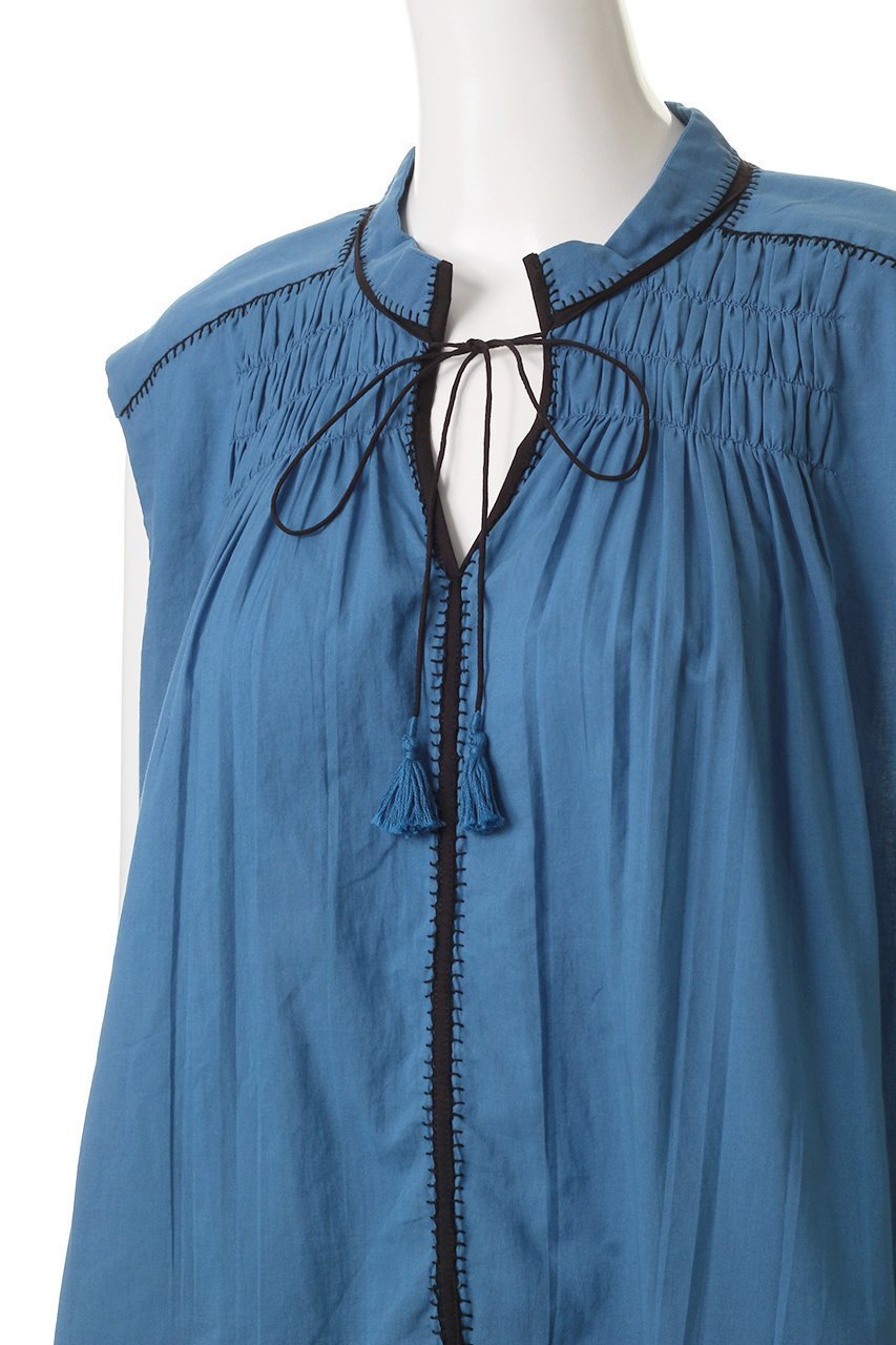 【ハウス オブ ロータス/HOUSE OF LOTUS】のコットンハンドステッチブラウス 人気、トレンドファッション・服の通販 founy(ファニー) 　ファッション　Fashion　レディースファッション　WOMEN　トップス・カットソー　Tops/Tshirt　キャミソール / ノースリーブ　No Sleeves　シャツ/ブラウス　Shirts/Blouses　インド　India　ギャザー　Gather　ノースリーブ　No Sleeve　ハンド　Hand　バランス　Balance　パイピング　Piping　NEW・新作・新着・新入荷　New Arrivals　other-5|ID: prp329100004578784 ipo3291000000032435603