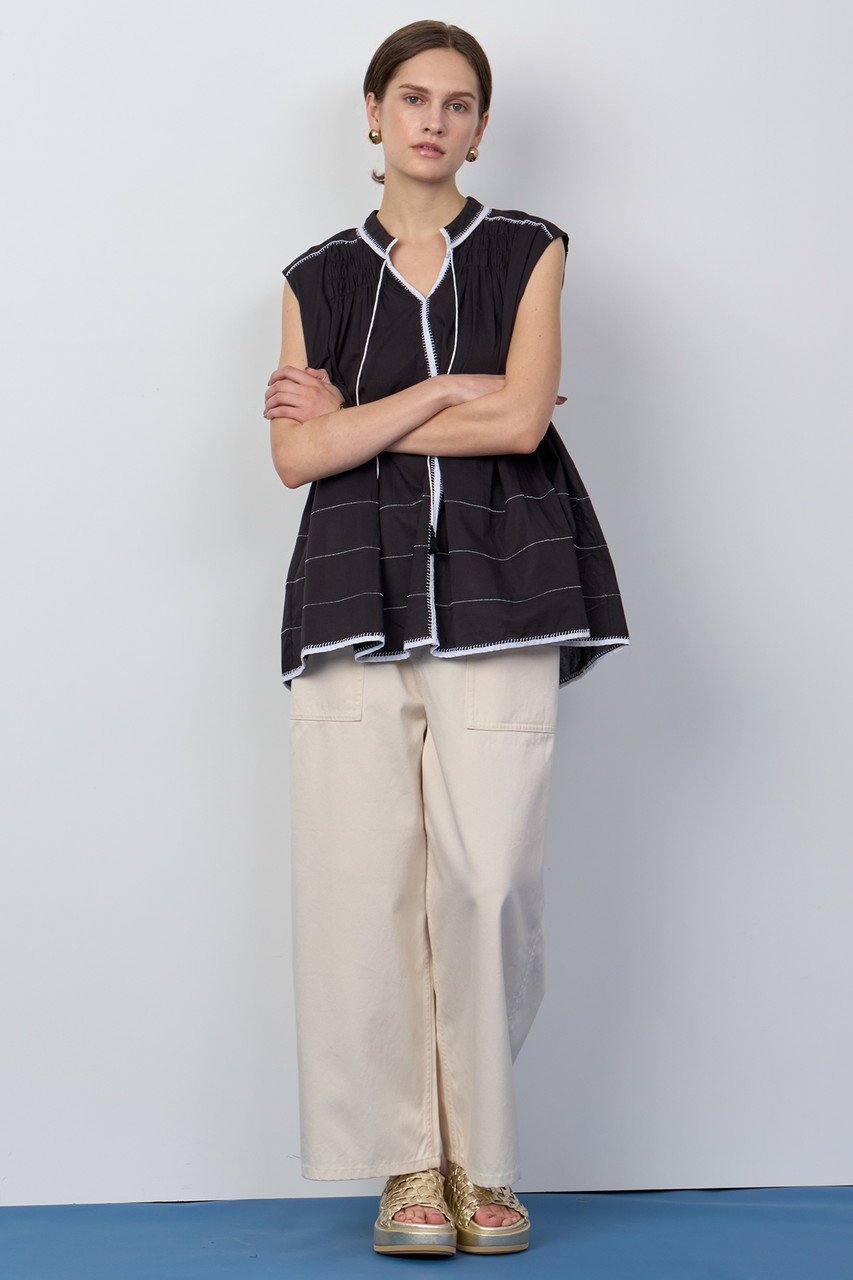 【ハウス オブ ロータス/HOUSE OF LOTUS】のコットンハンドステッチブラウス 人気、トレンドファッション・服の通販 founy(ファニー) 　ファッション　Fashion　レディースファッション　Fashion for Women　トップス・カットソー　Cut & Sew Tops　キャミソール&ノースリーブ　Camisoles & Sleeveless Tops　シャツ・ブラウス・オフィスカジュアル　Elegant Blouses & Button-Ups　インド　Indian Textile　ギャザー　Gathered, Ruffled　ノースリーブ　Sleeveless, No-Sleeve　ハンド　Hand, Handmade　バランス　Balance, Style Balance　パイピング　Piping, Trim Design　other-6|ID: prp329100004578784 ipo3291000000032631647
