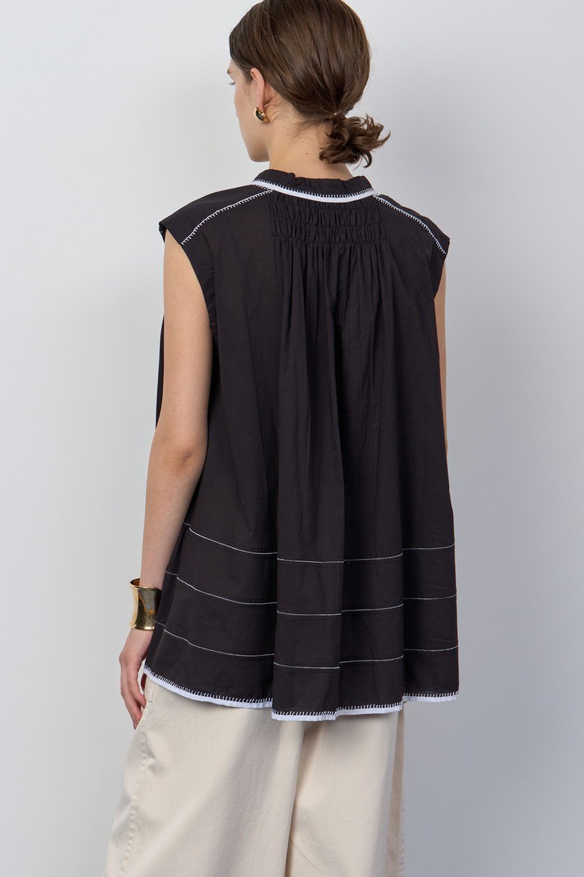 【ハウス オブ ロータス/HOUSE OF LOTUS】のコットンハンドステッチブラウス 人気、トレンドファッション・服の通販 founy(ファニー) 　ファッション　Fashion　レディースファッション　Fashion for Women　トップス・カットソー　Cut & Sew Tops　キャミソール&ノースリーブ　Camisoles & Sleeveless Tops　シャツ・ブラウス・オフィスカジュアル　Elegant Blouses & Button-Ups　インド　Indian Textile　ギャザー　Gathered, Ruffled　ノースリーブ　Sleeveless, No-Sleeve　ハンド　Hand, Handmade　バランス　Balance, Style Balance　パイピング　Piping, Trim Design　other-8|ID: prp329100004578784 ipo3291000000032631649