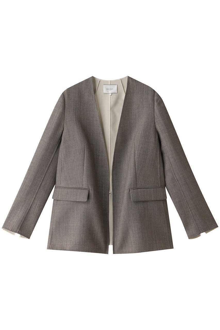 【ベイジ,/BEIGE,】のGRANET(グラネット)/ジャケット インテリア・キッズ・メンズ・レディースファッション・服の通販 founy(ファニー) 　ファッション　Fashion　レディースファッション　Fashion for Women　アウター　Coat / Outerwear Collection　レディースジャケット・軽アウター　Jackets　インナー　Innerwear　カーディガン　Cardigan, Knitwear　ジャケット　Jacket, Outerwear　再入荷　Restock / Back in Stock　秋　Autumn　羽織　Haori, Light Jacket　Taupe × Ecru|ID: prp329100004578787 ipo3291000000035064981