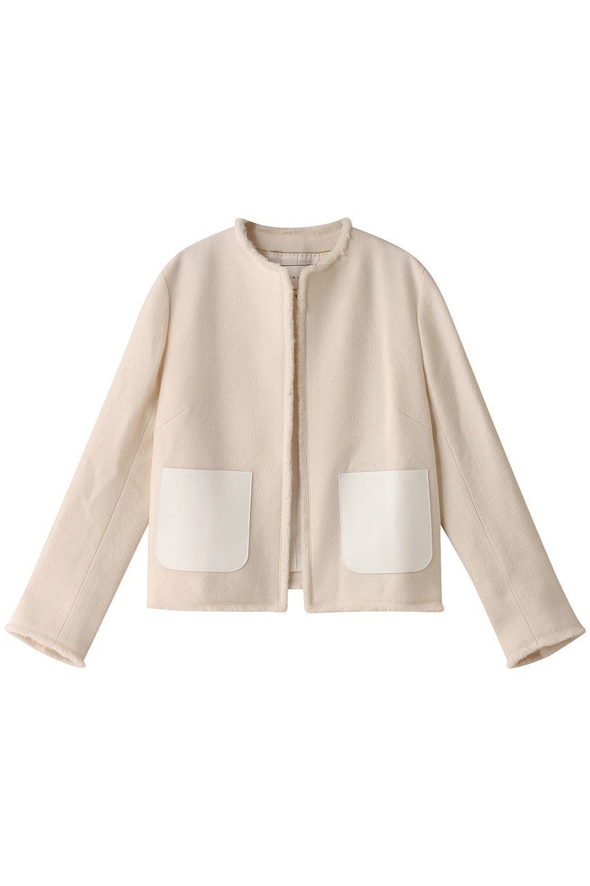【ベイジ,/BEIGE,】のMILLAM(ミラム)/ノーカラージャケット 人気、トレンドファッション・服の通販 founy(ファニー) 　ファッション　Fashion　レディースファッション　Ladies' Fashion Online　アウター　Coat Outerwear　ジャケット　Jackets　ノーカラージャケット　No Collar Leather Jackets　おすすめ　Recommend　カーディガン　Cardigan　クラシカル　Classical　シンプル　Simple　ジャケット　Jacket　フリンジ　Fringe　定番　Standard　 other-1|ID: prp329100004578788 ipo3291000000032435633