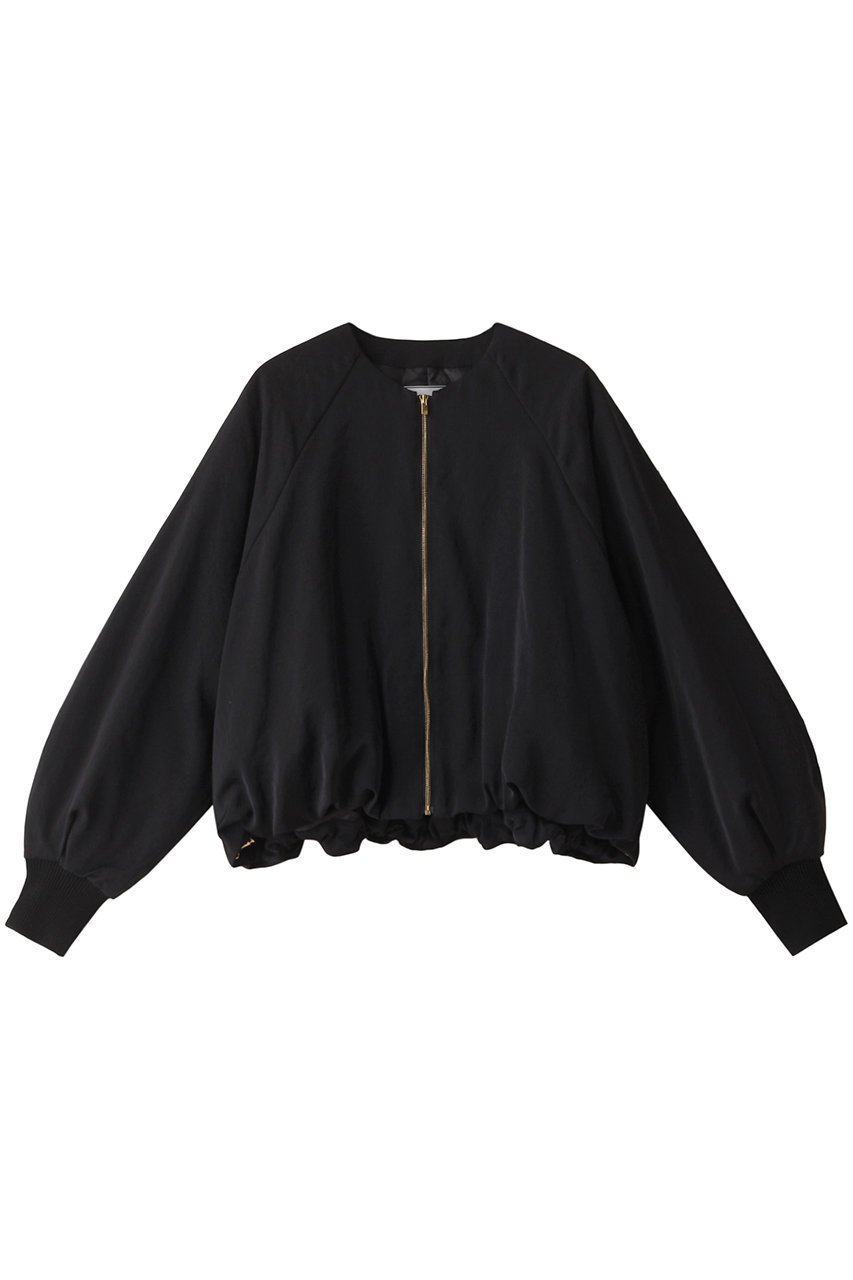 【ベイジ,/BEIGE,】のNIQUE(ニケ)/ノーカラーブルゾン インテリア・キッズ・メンズ・レディースファッション・服の通販 founy(ファニー) 　ファッション　Fashion　レディースファッション　Fashion for Women　アウター　Coat / Outerwear Collection　レディースジャケット・軽アウター　Jackets　ブルゾンジャケット・スポーティアウター　Blouson Jackets　シンプル　Simple, Minimal　ジャケット　Jacket, Outerwear　トレンド　Trend, Trending Now　バルーン　Balloon, Balloon Silhouette　ブルゾン　Blouson, Bomber Jacket　Black|ID: prp329100004578789 ipo3291000000035065396