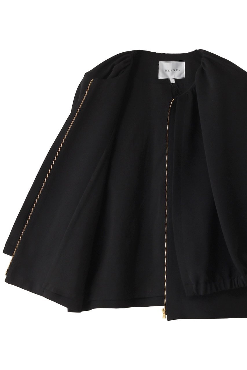 【ベイジ,/BEIGE,】のREIBAUD(レボー)/ノーカラージャケット 人気、トレンドファッション・服の通販 founy(ファニー) 　ファッション　Fashion　レディースファッション　Fashion for Women　アウター　Coat / Outerwear Collection　レディースジャケット・軽アウター　Jackets　ノーカラージャケット / シンプル上品コーデ　Collarless Jackets　ギャザー　Gathered, Ruffled　ジャケット　Jacket, Outerwear　ストレッチ　Stretch, Stretchy Fabric　other-6|ID: prp329100004578791 ipo3291000000035065386