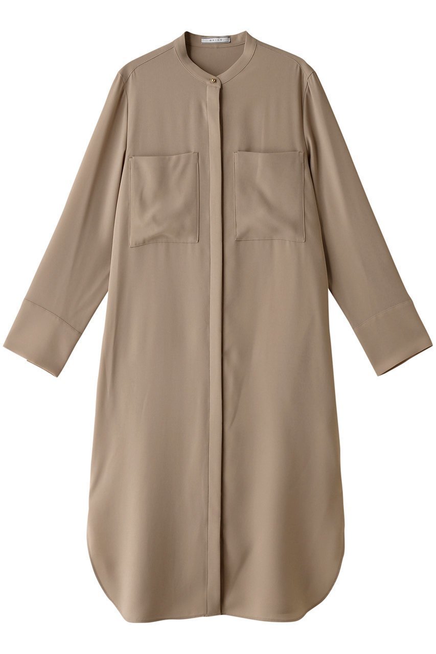 【ベイジ,/BEIGE,】のFLEUR(フレール)/シャツドレス インテリア・キッズ・メンズ・レディースファッション・服の通販 founy(ファニー) 　ファッション　Fashion　レディースファッション　Ladies' Fashion Online　ワンピース　Dress　ドレス　Party Dresses　チュニック　Tunic　なめらか　Smooth　スリット　Slit　チュニック　Tunic　ドレス　Dress　ポケット　Pocket　ロング　Long　エレガント 上品　Elegant　Beige|ID: prp329100004578794 ipo3291000000032435693