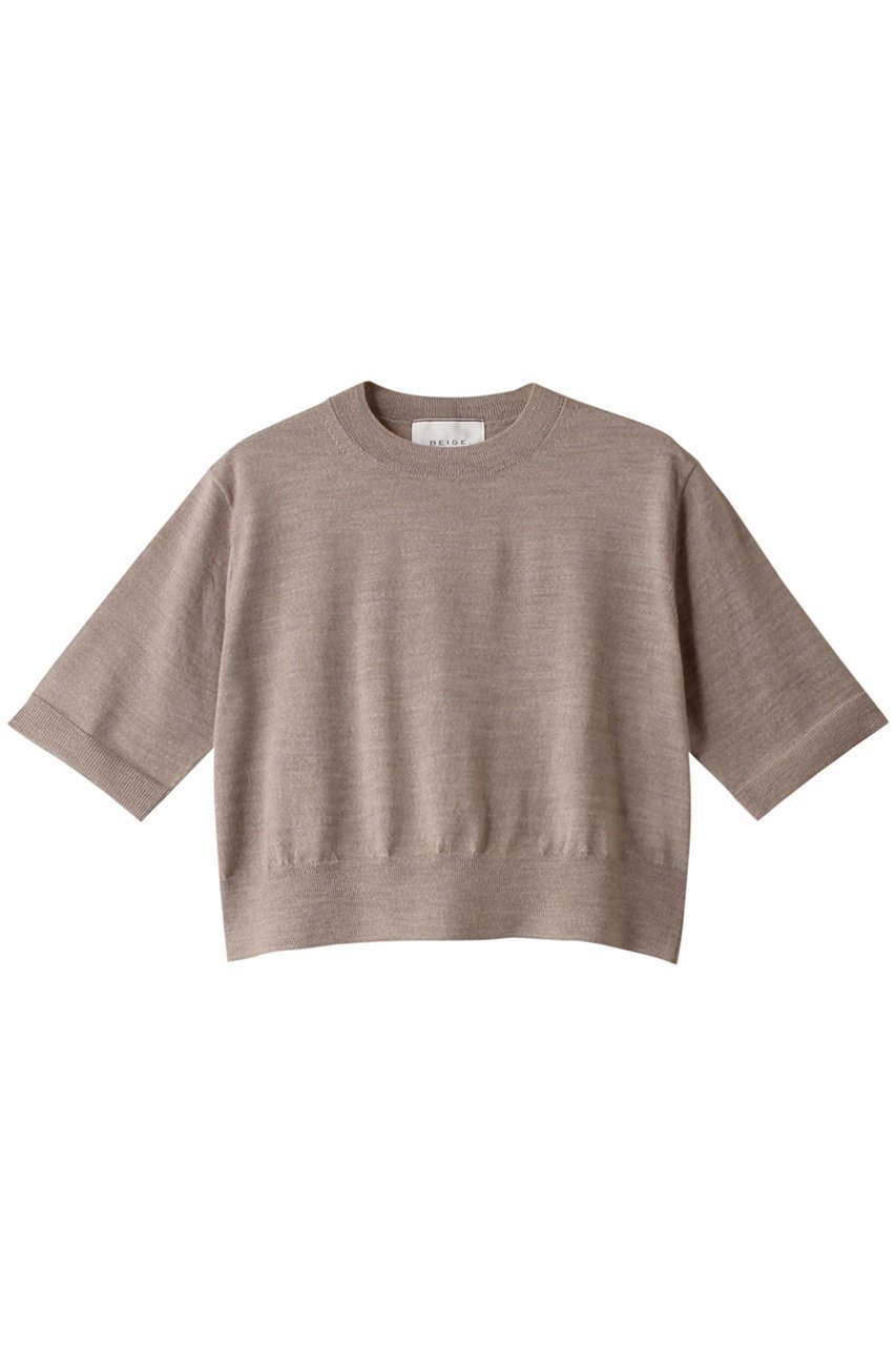 【ベイジ,/BEIGE,】のLA MONNAIE(ラモネ)/ショート丈ニット インテリア・キッズ・メンズ・レディースファッション・服の通販 founy(ファニー) 　ファッション　Fashion　レディースファッション　Fashion for Women　トップス・カットソー　Cut & Sew Tops　ニット　Knit Tops & Sweaters　カジュアルプルオーバー・ニットトップス　Pullovers & Knit Tops / Casual Pullovers　なめらか　Smooth, Silky Texture　ショート　Short, Short Length　スタイリッシュ　Stylish, Fashionable　トレンド　Trend, Trending Now　ボトム　Bottoms, Lower Wear　ワイド　Wide, Wide Fit　今季　This Season, Current Season　Lt Taupe|ID: prp329100004578800 ipo3291000000035066630