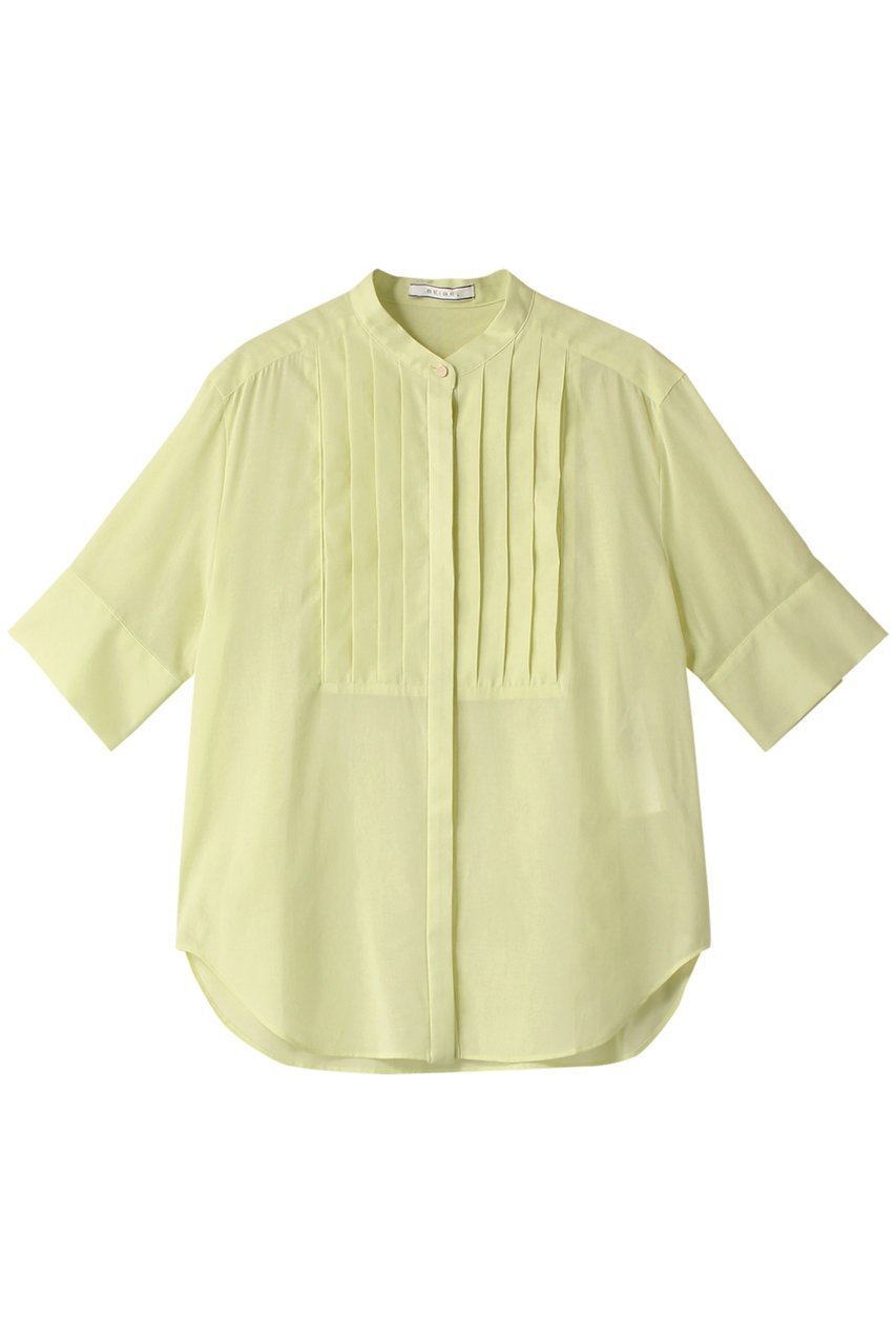 【ベイジ,/BEIGE,】のBAC(バック)/バンドカラーブラウス インテリア・キッズ・メンズ・レディースファッション・服の通販 founy(ファニー) 　ファッション　Fashion　レディースファッション　WOMEN　トップス・カットソー　Tops/Tshirt　シャツ/ブラウス　Shirts/Blouses　バッグ　Bag　サマー　Summer　ショート　Short　スリーブ　Sleeve　ハーフ　Half　エレガント 上品　Elegant　Lime|ID: prp329100004578809 ipo3291000000032435833