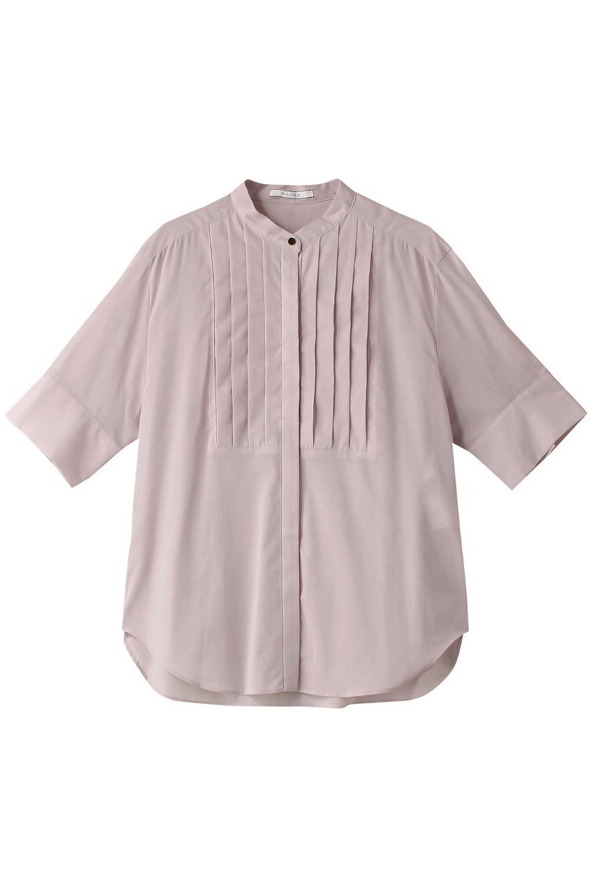 【ベイジ,/BEIGE,】のBAC(バック)/バンドカラーブラウス インテリア・キッズ・メンズ・レディースファッション・服の通販 founy(ファニー) 　ファッション　Fashion　レディースファッション　Fashion for Women　トップス・カットソー　Cut & Sew Tops　シャツ・ブラウス・オフィスカジュアル　Elegant Blouses & Button-Ups　バッグ　Bags　サマー　Summer, Summer Style　ショート　Short, Short Length　スリーブ　Sleeve, Long Sleeve / Short Sleeve　ハーフ　Half, Half-Length　エレガント 上品　Elegant　Lilac|ID: prp329100004578809 ipo3291000000035063878