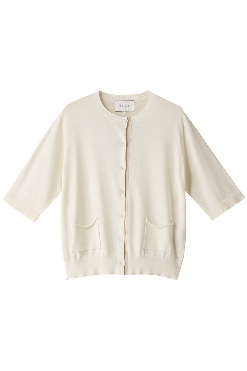 【ベイジ,/BEIGE,】のVALOIS(ヴァロア)/半袖カーディガン インテリア・キッズ・メンズ・レディースファッション・服の通販 founy(ファニー) 　ファッション　Fashion　レディースファッション　Ladies' Fashion Online　トップス・カットソー　Tops/Tshirt　ニット　Knit Tops　カーディガン　Cardigans　カーディガン　Cardigan　ビジネス 仕事 通勤　Business　半袖　Short Sleeve　羽織　Haori　Ecru|ID: prp329100004578816 ipo3291000000032435914