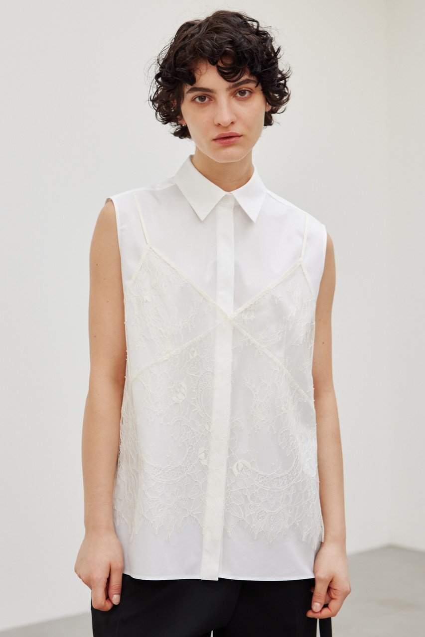 【ベイジ,/BEIGE,】のDULYS(デュリー)/ノースリーブブラウス 人気、トレンドファッション・服の通販 founy(ファニー) 　ファッション　Fashion　レディースファッション　Fashion for Women　トップス・カットソー　Cut & Sew Tops　キャミソール&ノースリーブ　Camisoles & Sleeveless Tops　シャツ・ブラウス・オフィスカジュアル　Elegant Blouses & Button-Ups　デニム　Denim, Jeans Material　ノースリーブ　Sleeveless, No-Sleeve　レース　Lace, Lace Fabric　エレガント 上品　Elegant　ビジネス 仕事 通勤　Business / Work / Commuting　other-7|ID: prp329100004578822 ipo3291000000035923334