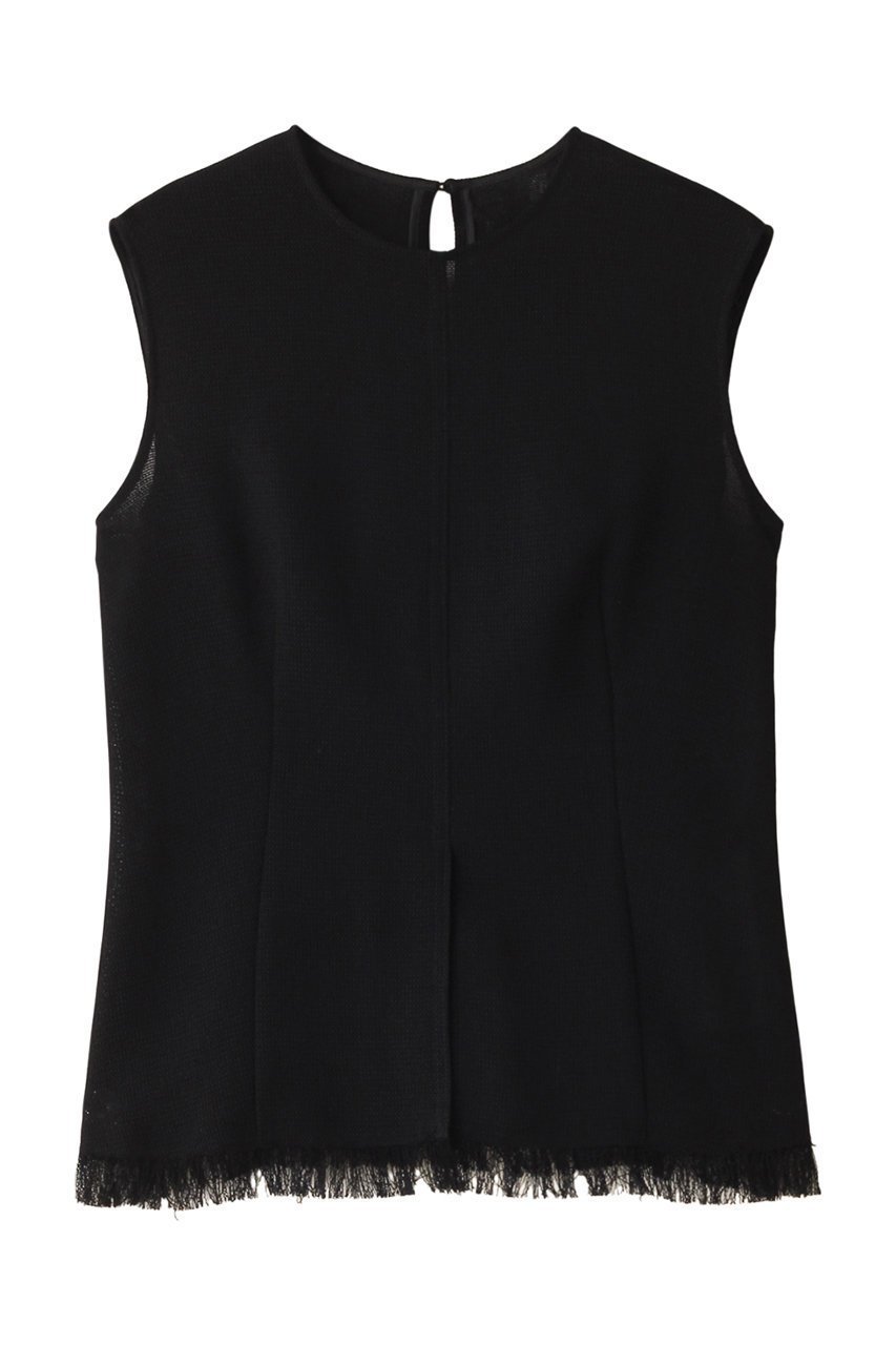 【ベイジ,/BEIGE,】のCANNET(カネ)/ノースリーブブラウス インテリア・キッズ・メンズ・レディースファッション・服の通販 founy(ファニー) 　ファッション　Fashion　レディースファッション　Fashion for Women　トップス・カットソー　Cut & Sew Tops　キャミソール&ノースリーブ　Camisoles & Sleeveless Tops　シャツ・ブラウス・オフィスカジュアル　Elegant Blouses & Button-Ups　おすすめ　Recommended / Our Picks　シェイプ　Shape, Slim Fit　スリット　Slit, Slit Detail　セットアップ　Set-Up, Coordinated Outfit　デニム　Denim, Jeans Material　ノースリーブ　Sleeveless, No-Sleeve　フリンジ　Fringe, Tassel　エレガント 上品　Elegant　ビジネス 仕事 通勤　Business / Work / Commuting　夏　Summer　洗える　Machine Washable　Black|ID: prp329100004578823 ipo3291000000035064073