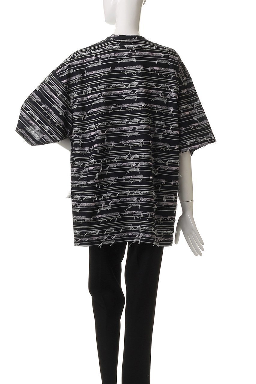 【メゾンスペシャル/MAISON SPECIAL】の【UNISEX】マルチボーダーバックカットジャガードニットTシャツ 人気、トレンドファッション・服の通販 founy(ファニー) 　ファッション　Fashion　レディースファッション　Ladies' Fashion Online　トップス・カットソー　Tops/Tshirt　ニット　Knit Tops　シャツ/ブラウス　Shirts/Blouses　ロング / Tシャツ　T-Shirts　プルオーバー　Pullover　ユニセックス　Unisex　シンプル　Simple　ジャカード　Jacquard　ボーダー　Border　夏　Summer　other-4|ID: prp329100004578829 ipo3291000000032436097