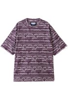 【メゾンスペシャル/MAISON SPECIAL】の【UNISEX】マルチボーダーバックカットジャガードニットTシャツ PPL(パープル)|ID: prp329100004578829 ipo3291000000032513686
