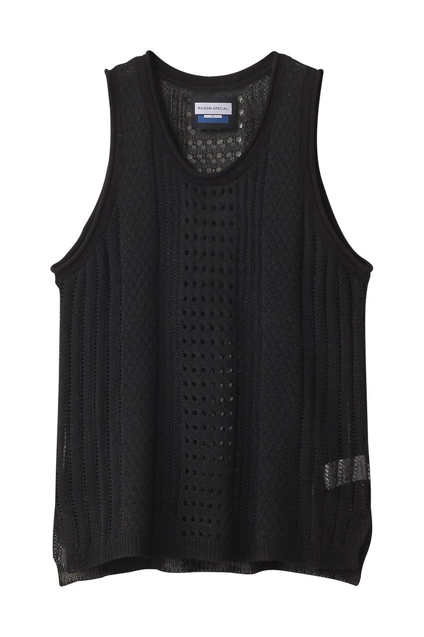 【メゾンスペシャル/MAISON SPECIAL】の【UNISEX】ニットタンクトップ 人気、トレンドファッション・服の通販 founy(ファニー) 　ファッション　Fashion　レディースファッション　Fashion for Women　トップス・カットソー　Cut & Sew Tops　ニット　Knit Tops & Sweaters　カジュアルプルオーバー・ニットトップス　Pullovers & Knit Tops / Casual Pullovers　ユニセックス　Unisex, Genderless　インナー　Innerwear　カットソー　Cut and Sewn Top　タンク　Tank Top, Sleeveless Top　ファブリック　Fabric, Textile　夏　Summer　 other-1|ID: prp329100004578830 ipo3291000000032436100