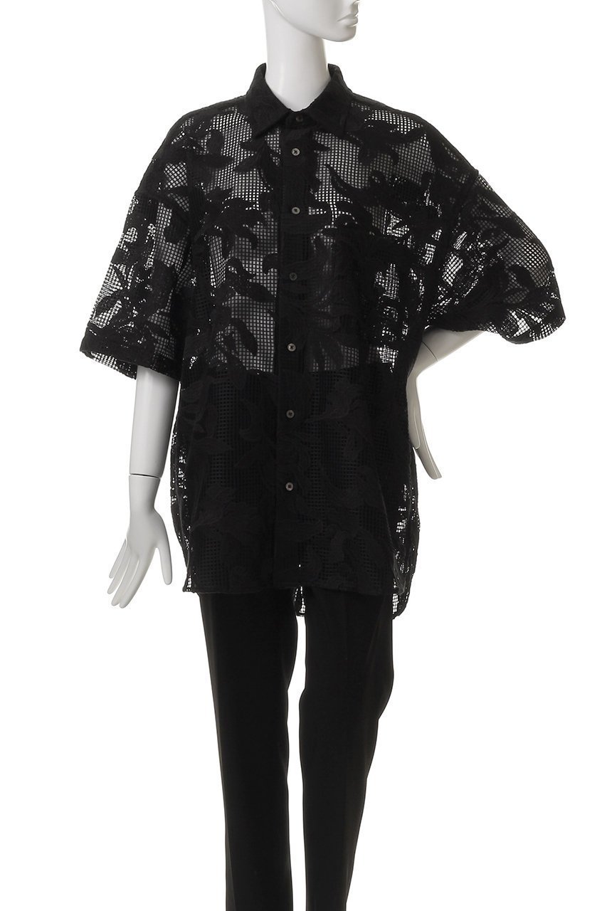 【メゾンスペシャル/MAISON SPECIAL】の【UNISEX】メッシュフラワー刺しゅう半袖シャツ 人気、トレンドファッション・服の通販 founy(ファニー) 　ファッション　Fashion　レディースファッション　Fashion for Women　トップス・カットソー　Cut & Sew Tops　シャツ・ブラウス・オフィスカジュアル　Elegant Blouses & Button-Ups　ユニセックス　Unisex, Genderless　ショート　Short, Short Length　スリーブ　Sleeve, Long Sleeve / Short Sleeve　フラワー　Flower, Floral　ミックス　Mix, Mixed Style　メッシュ　Mesh, Net Fabric　レース　Lace, Lace Fabric　半袖　Short Sleeve, Half Sleeve　other-2|ID: prp329100004578831 ipo3291000000032436109