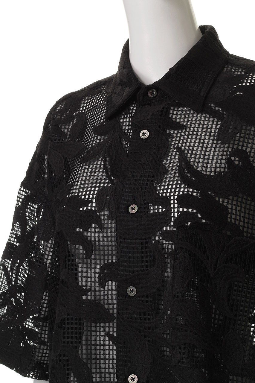 【メゾンスペシャル/MAISON SPECIAL】の【UNISEX】メッシュフラワー刺しゅう半袖シャツ 人気、トレンドファッション・服の通販 founy(ファニー) 　ファッション　Fashion　レディースファッション　Fashion for Women　トップス・カットソー　Cut & Sew Tops　シャツ・ブラウス・オフィスカジュアル　Elegant Blouses & Button-Ups　ユニセックス　Unisex, Genderless　ショート　Short, Short Length　スリーブ　Sleeve, Long Sleeve / Short Sleeve　フラワー　Flower, Floral　ミックス　Mix, Mixed Style　メッシュ　Mesh, Net Fabric　レース　Lace, Lace Fabric　半袖　Short Sleeve, Half Sleeve　other-5|ID: prp329100004578831 ipo3291000000032436112