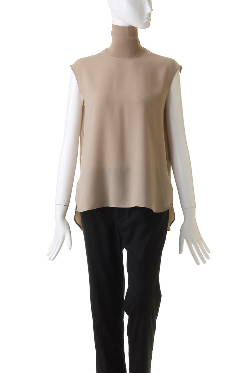 【ベイジ,/BEIGE,】のFLEUR(フルール)/ノースリーブブラウス 人気、トレンドファッション・服の通販 founy(ファニー) 　ファッション　Fashion　レディースファッション　Fashion for Women　トップス・カットソー　Cut & Sew Tops　キャミソール&ノースリーブ　Camisoles & Sleeveless Tops　シャツ・ブラウス・オフィスカジュアル　Elegant Blouses & Button-Ups　おすすめ　Recommended / Our Picks　なめらか　Smooth, Silky Texture　インナー　Innerwear　ジャケット　Jacket, Outerwear　スリーブ　Sleeve, Long Sleeve / Short Sleeve　セットアップ　Set-Up, Coordinated Outfit　ノースリーブ　Sleeveless, No-Sleeve　ハイネック　High Neck, Mock Neck　フレンチ　French, French Style　エレガント 上品　Elegant　other-2|ID: prp329100004578837 ipo3291000000032909740