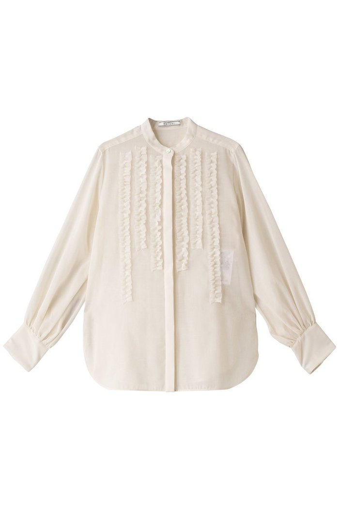 【ベイジ,/BEIGE,】のMOYE(モイエ)/フリルブラウス インテリア・キッズ・メンズ・レディースファッション・服の通販 founy(ファニー) https://founy.com/ ファッション Fashion レディースファッション WOMEN トップス・カットソー Tops/Tshirt シャツ/ブラウス Shirts/Blouses カットオフ Cut Off シアー Sheer スリーブ Sleeve フリル Frills ロング Long |ID: prp329100004578877 ipo3291000000032436518