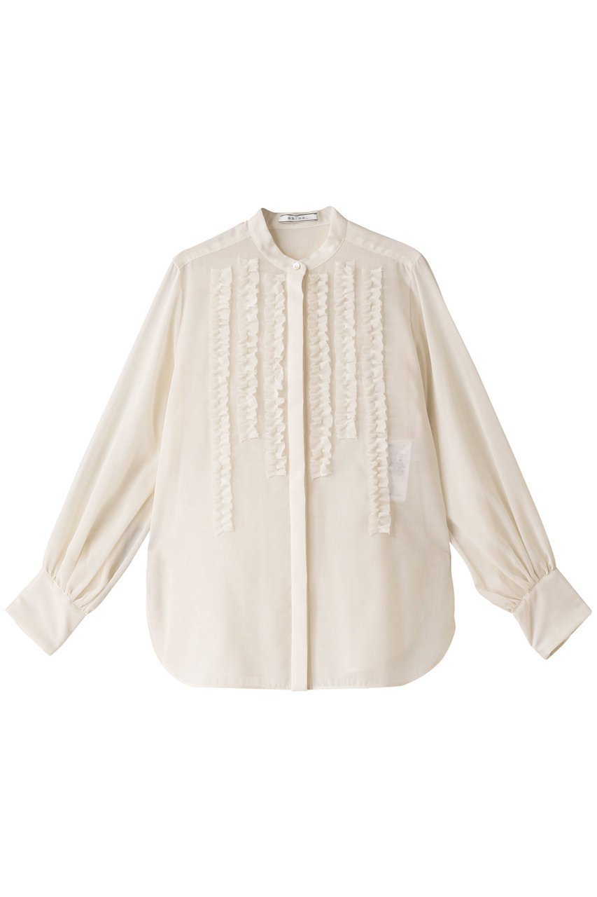 【ベイジ,/BEIGE,】のMOYE(モイエ)/フリルブラウス 人気、トレンドファッション・服の通販 founy(ファニー) 　ファッション　Fashion　レディースファッション　Ladies' Fashion Online　トップス・カットソー　Tops/Tshirt　シャツ/ブラウス　Shirts/Blouses　カットオフ　Cut Off　シアー　Sheer　スリーブ　Sleeve　フリル　Frills　ロング　Long　 other-1|ID: prp329100004578877 ipo3291000000032436518