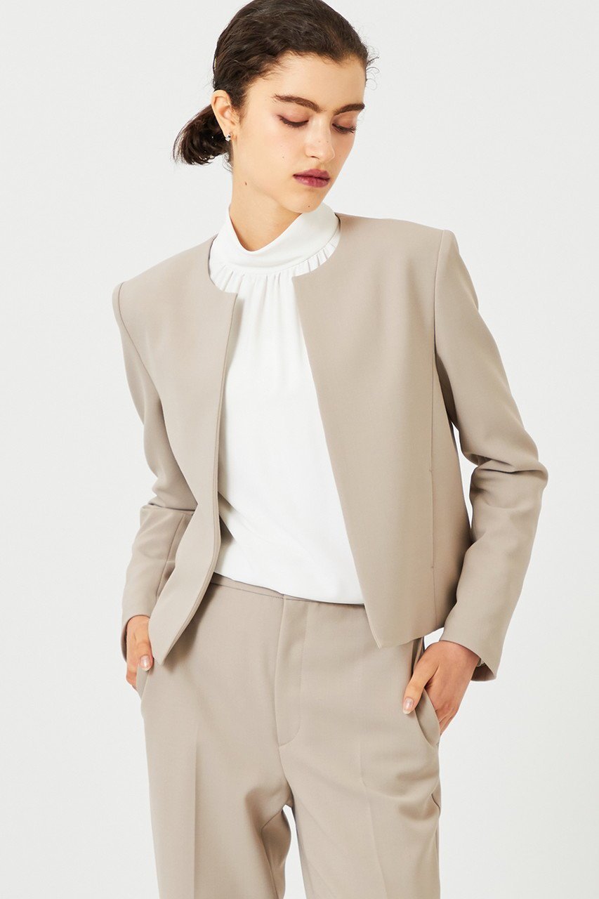 【ベイジ,/BEIGE,】のSOPHIA(ソフィア)/ノーカラージャケット 人気、トレンドファッション・服の通販 founy(ファニー) 　ファッション　Fashion　レディースファッション　Fashion for Women　アウター　Coat / Outerwear Collection　レディースジャケット・軽アウター　Jackets　ノーカラージャケット / シンプル上品コーデ　Collarless Jackets　おすすめ　Recommended / Our Picks　なめらか　Smooth, Silky Texture　カーディガン　Cardigan, Knitwear　ジャケット　Jacket, Outerwear　ストレッチ　Stretch, Stretchy Fabric　セットアップ　Set-Up, Coordinated Outfit　エレガント 上品　Elegant　other-8|ID: prp329100004578884 ipo3291000000035637340