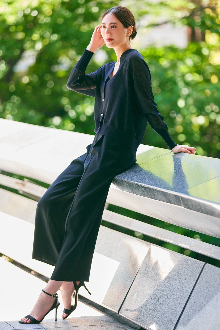 【ベイジ,/BEIGE,】のAUBER(オーベール)/シアーカーディガン 人気、トレンドファッション・服の通販 founy(ファニー) 　ファッション　Fashion　レディースファッション　Fashion for Women　トップス・カットソー　Cut & Sew Tops　ニット　Knit Tops & Sweaters　カーディガン・羽織り　Layered Style Cardigans　カーディガン　Cardigan, Knitwear　シアー　Sheer, See-Through　エレガント 上品　Elegant　軽量　Lightweight, Ultra Light　other-6|ID: prp329100004578896 ipo3291000000032955980